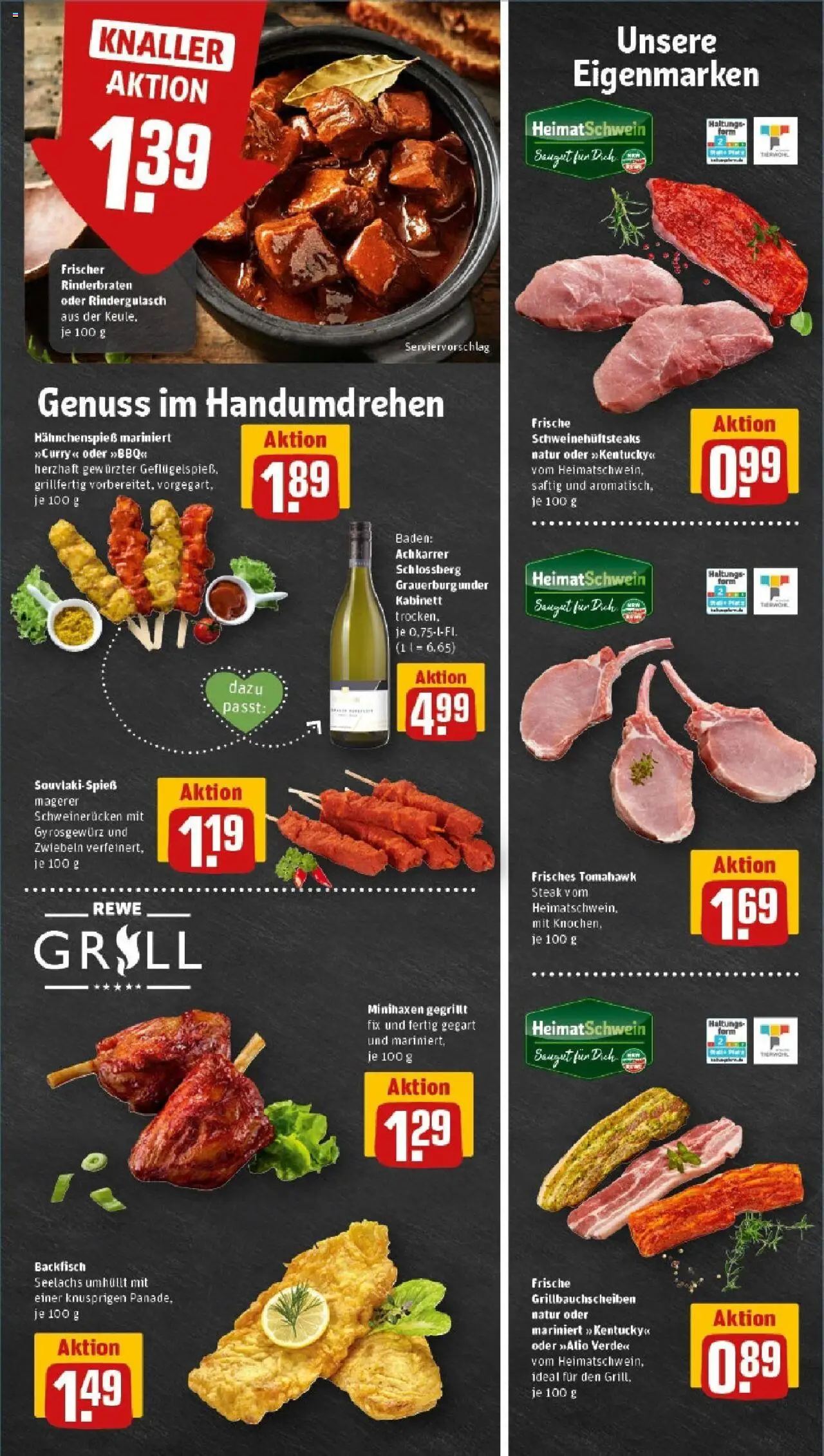 Rewe prospekt Lüdinghausen	 - gültig ab dem 15.06.2025 | Seite: 7 | Produkte: Grill, Rindergulasch, Schweinerucken, Steak
