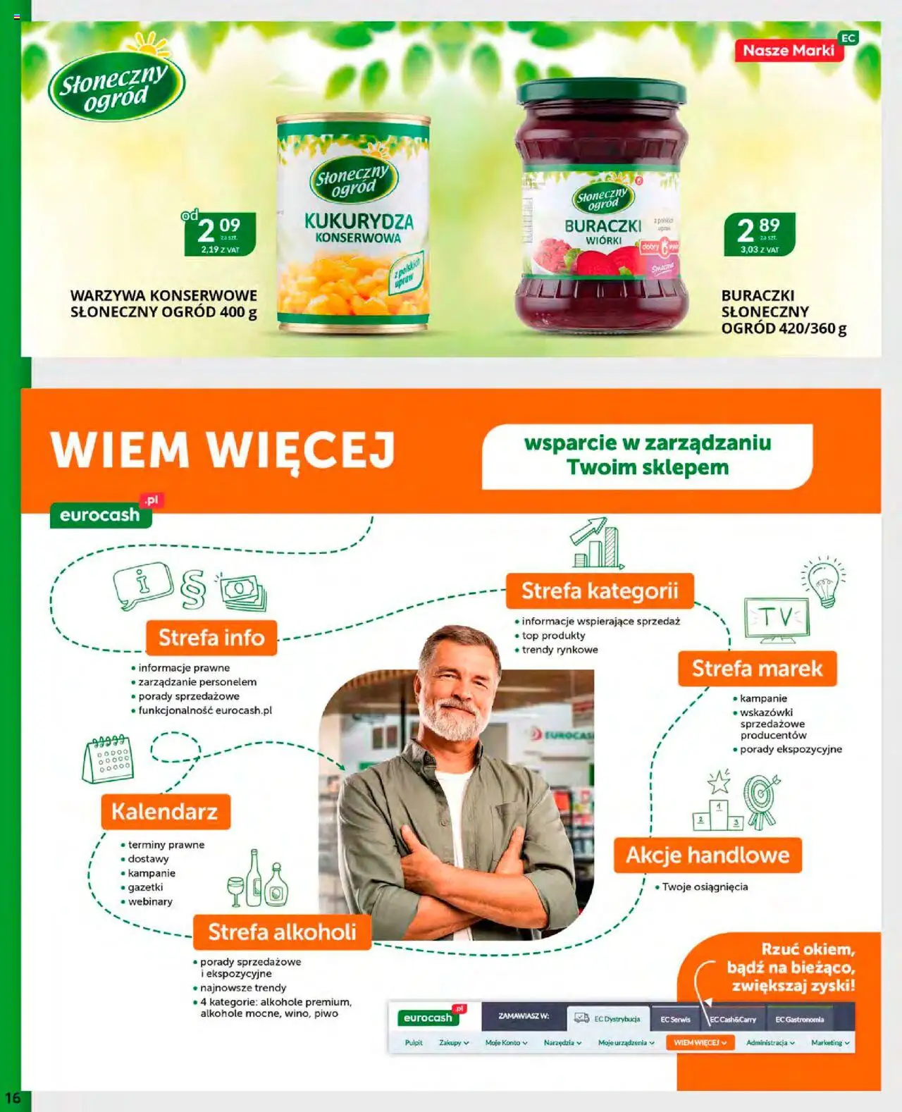 Eurocash Gazetka od 20.10.2025 | Strona: 16 | Produkty: Top, Kalendarz, Kukurydza, Warzywa