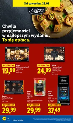 Pogląd oferty "Deluxe Herbata kwitnąca, Herbata kwitnąca, 6 szt." - ważna od 29.01.2026 | Strona: 44 | Produkty: Baklava, Kawa, Czekolada, Herbata
