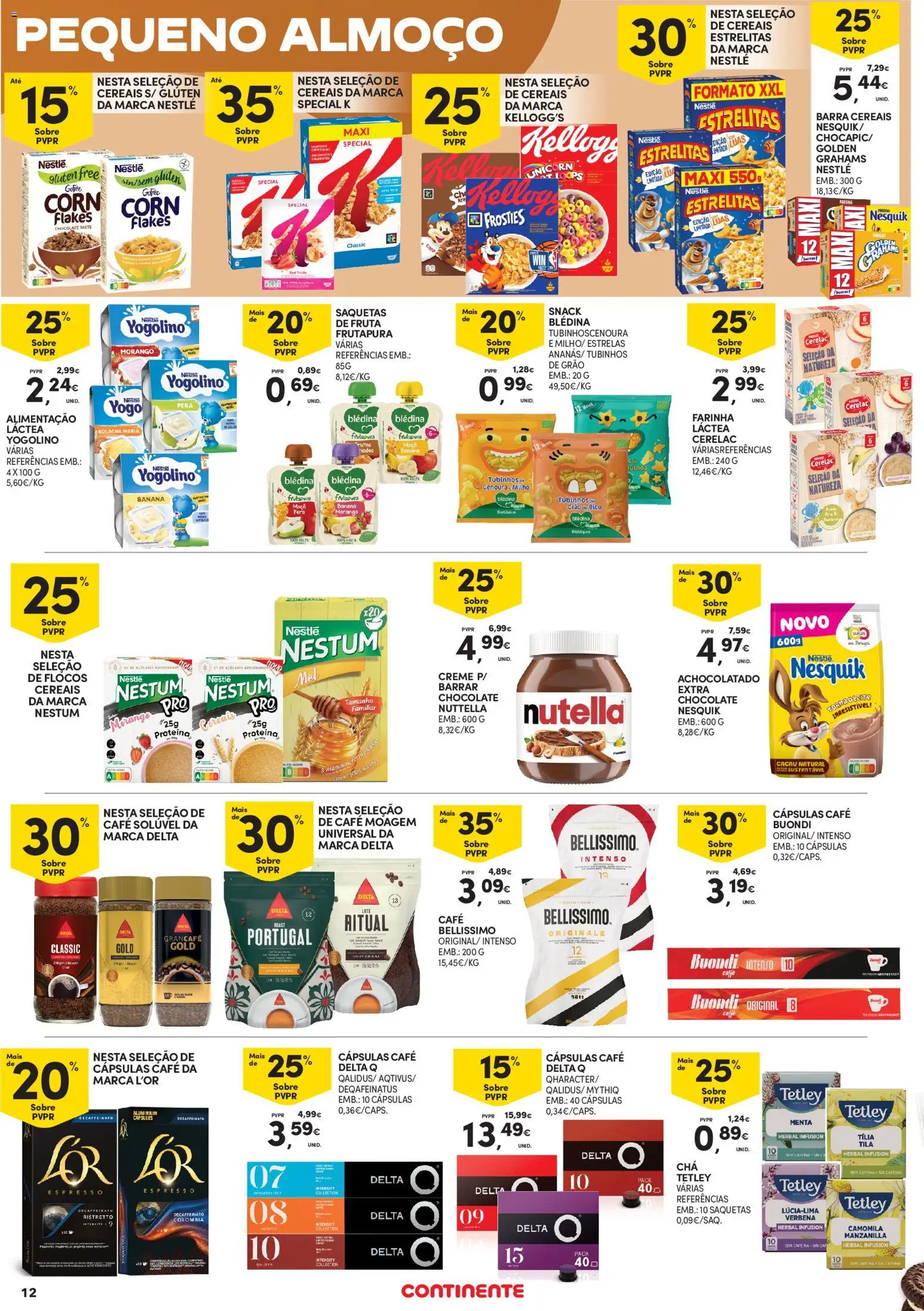 Continente - Açores │ válido de 05.03.2026 | Página: 12 | Produtos: Cafe buondi, Café solúvel, Cereais, Flocos