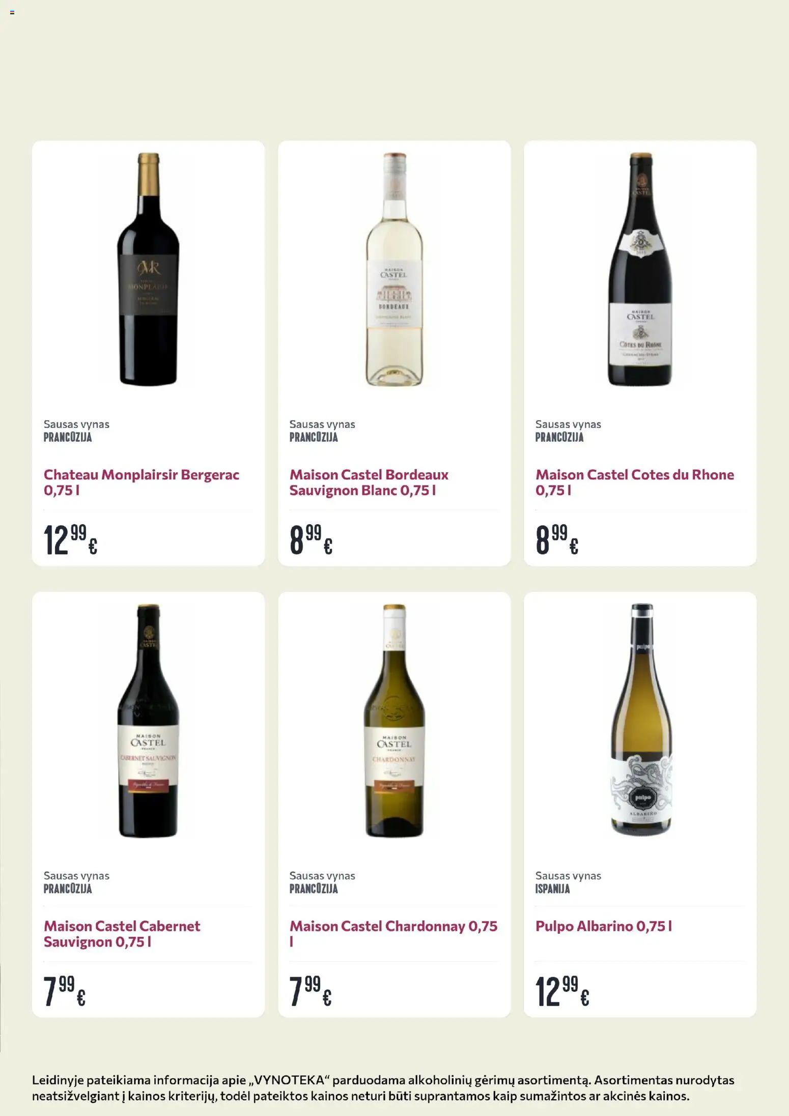 VYNOTEKA akcijos nuo 09.03.2026 | Puslapis: 16 | Prekių: Vynas
