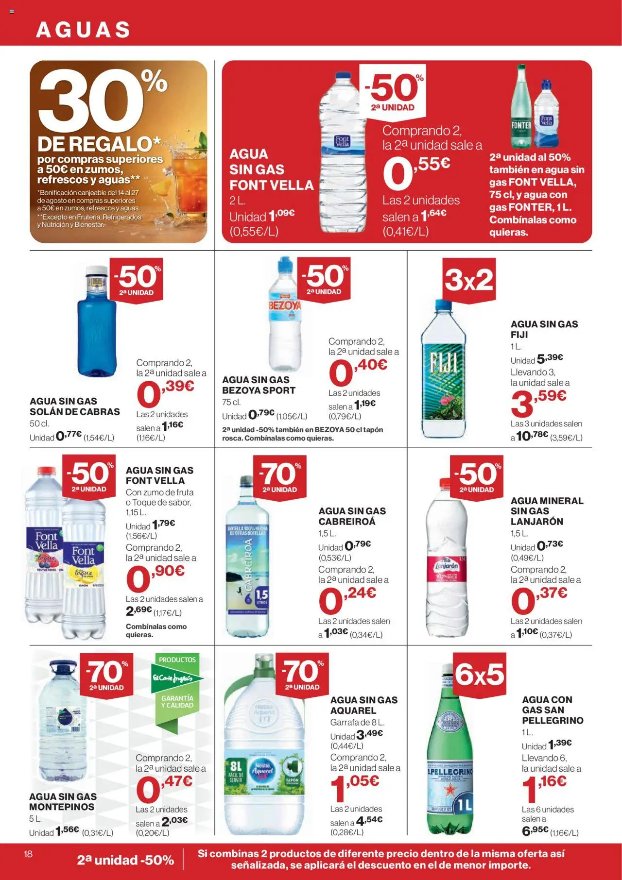 El Corte Inglés ofertas │ válido desde el 31.07.2025 | Página: 20 | Productos: Ροζ πιπέρι, Agua mineral