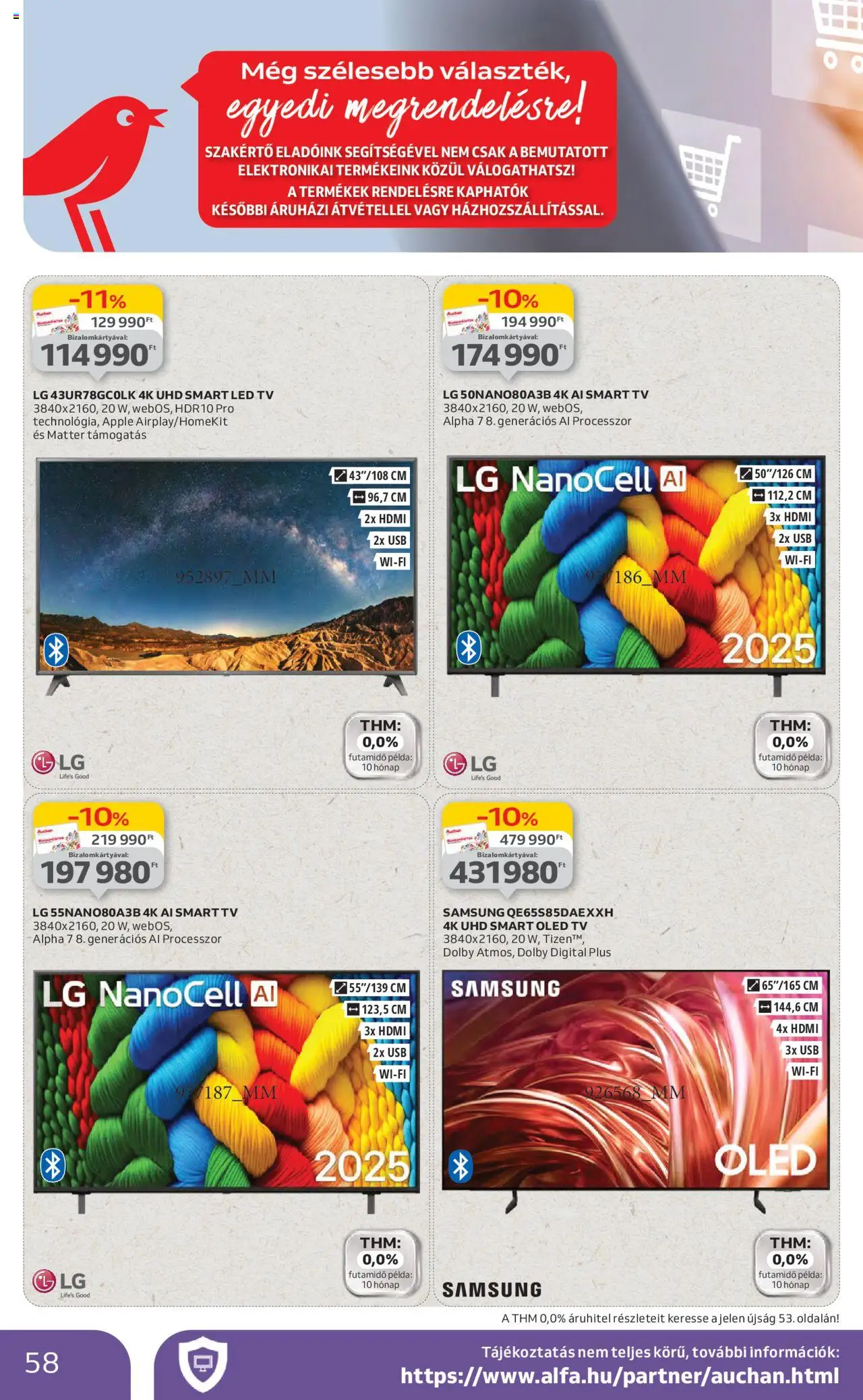 Auchan akciós ujság - amely érvényes a következő dátumtól: 26.06.2025 | Oldal: 58 | Termékek: USB, TV, Smart tv, Samsung