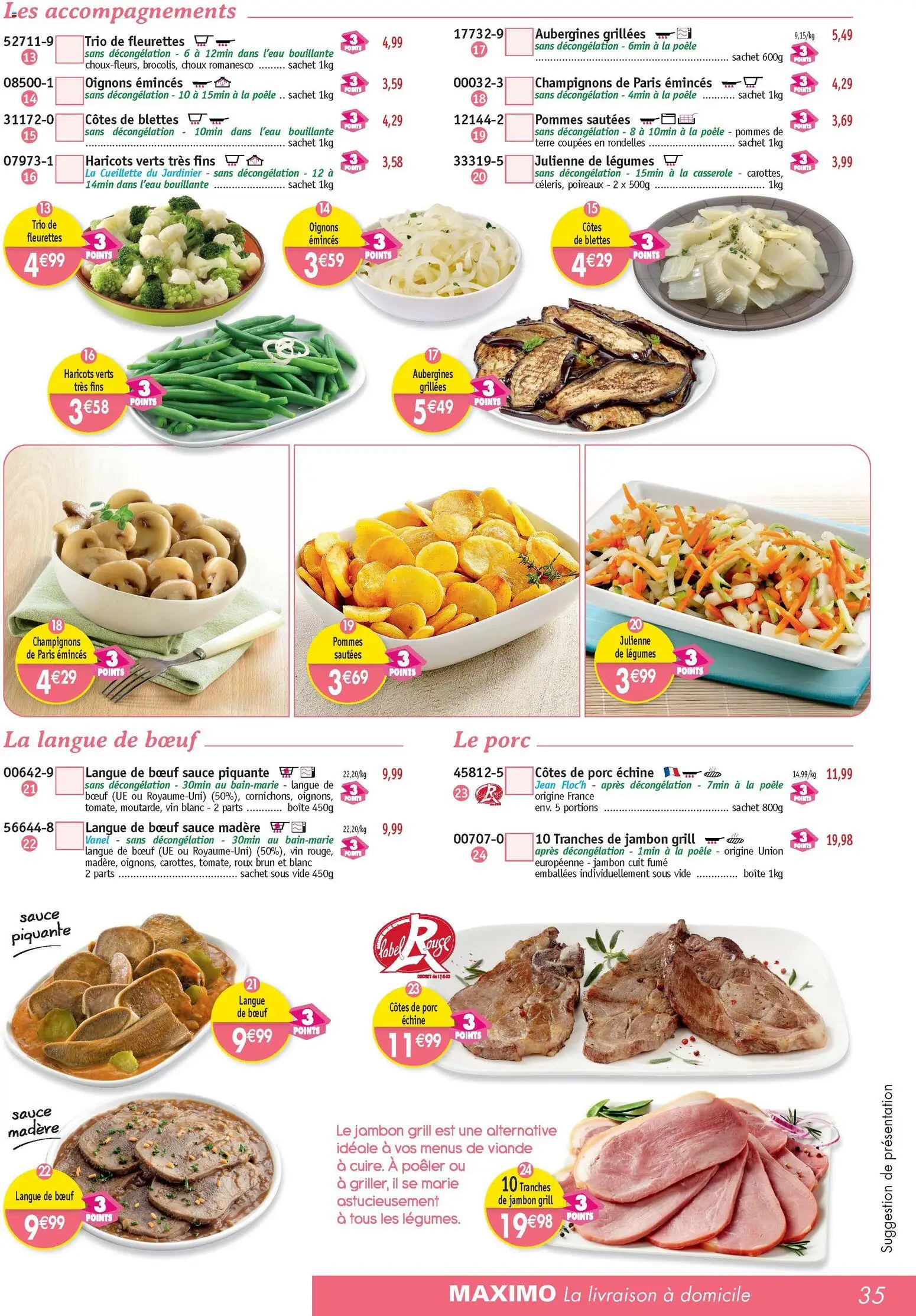 {H1} | Page: 35 | Produits: Poêle, Grill, Jambon, Viande