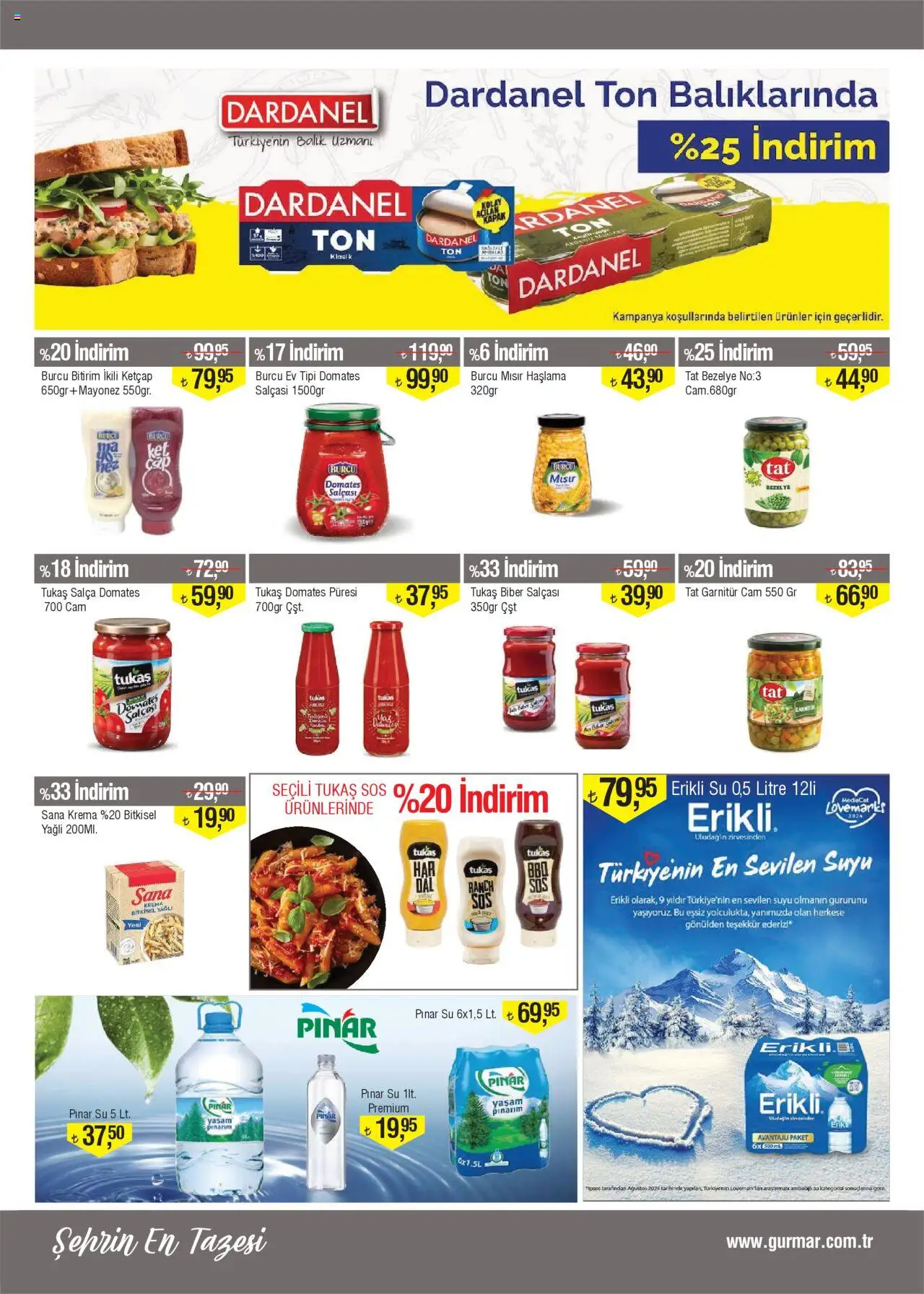Gürmar Katalog - 16.09.2025 tarihinden itibaren geçerlidir | Sayfa: 9 | Ürünler: Domates, Balık, Ketçap, Mayonez