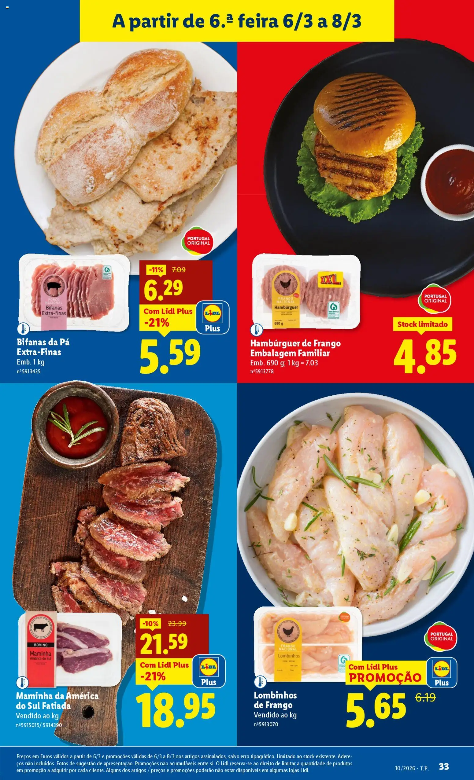Lidl folheto │ válido de 02.03.2026 | Página: 33 | Produtos: Frango, Hambúrguer, Pá