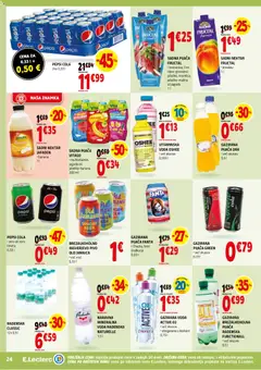 E.leclerc katalog akcije – veljaven od 28.01.2026 | Stran: 24 | Izdelki: Limeta, Pivo, Voda, Breskev