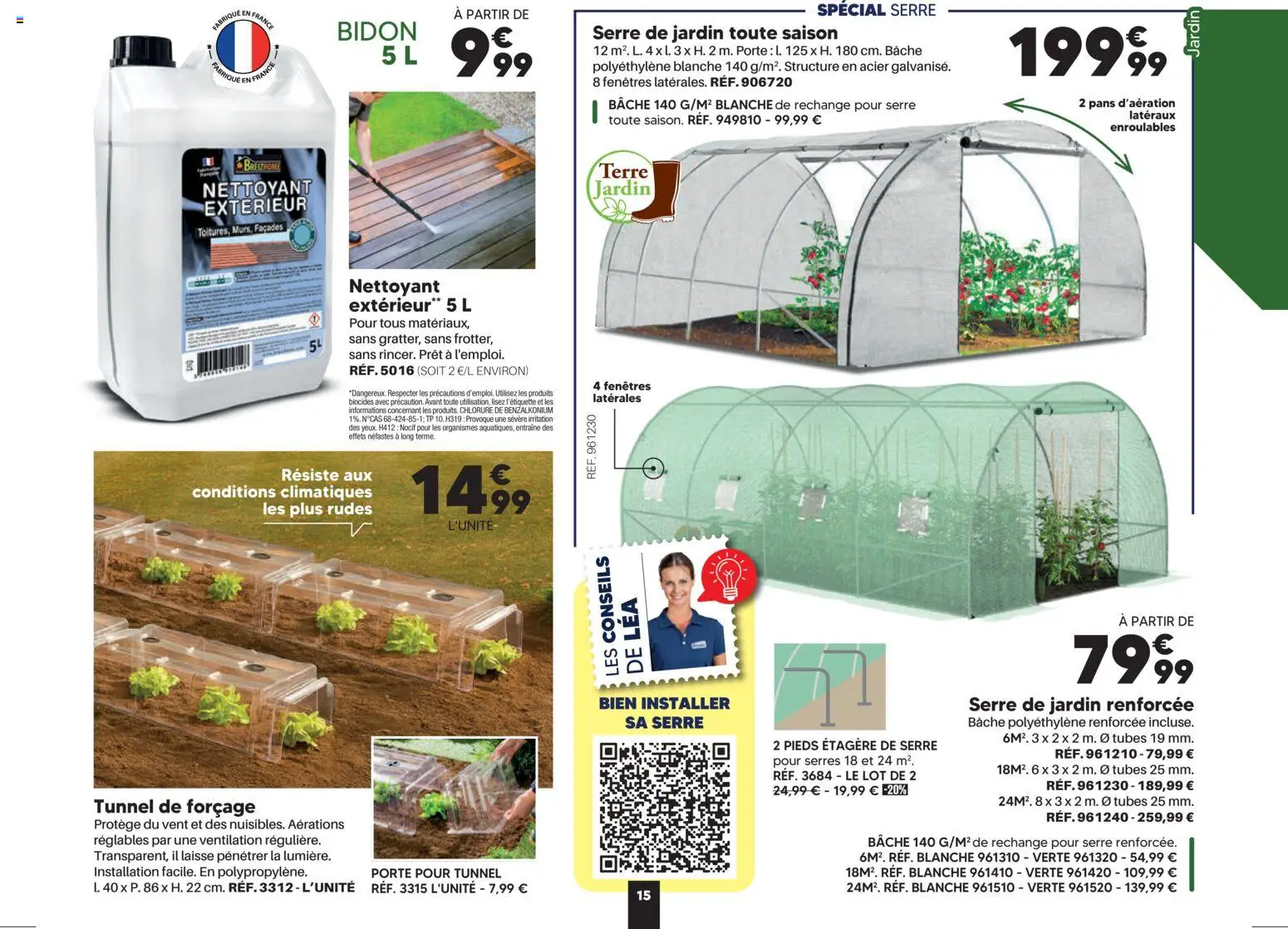 {H1} | Page: 15 | Produits: Serre de jardin, Porte, Étagère