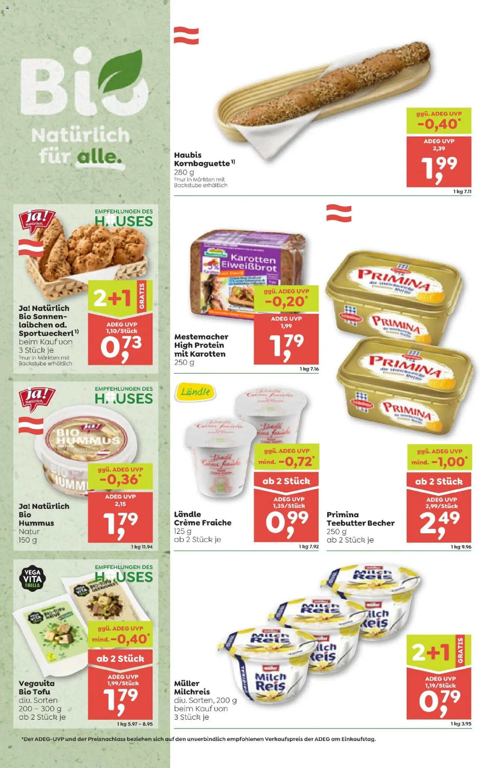 ADEG Vorarlberg gültig ab 08.01.2025 | Seite: 6 | Produkte: Milch, Creme, Reis