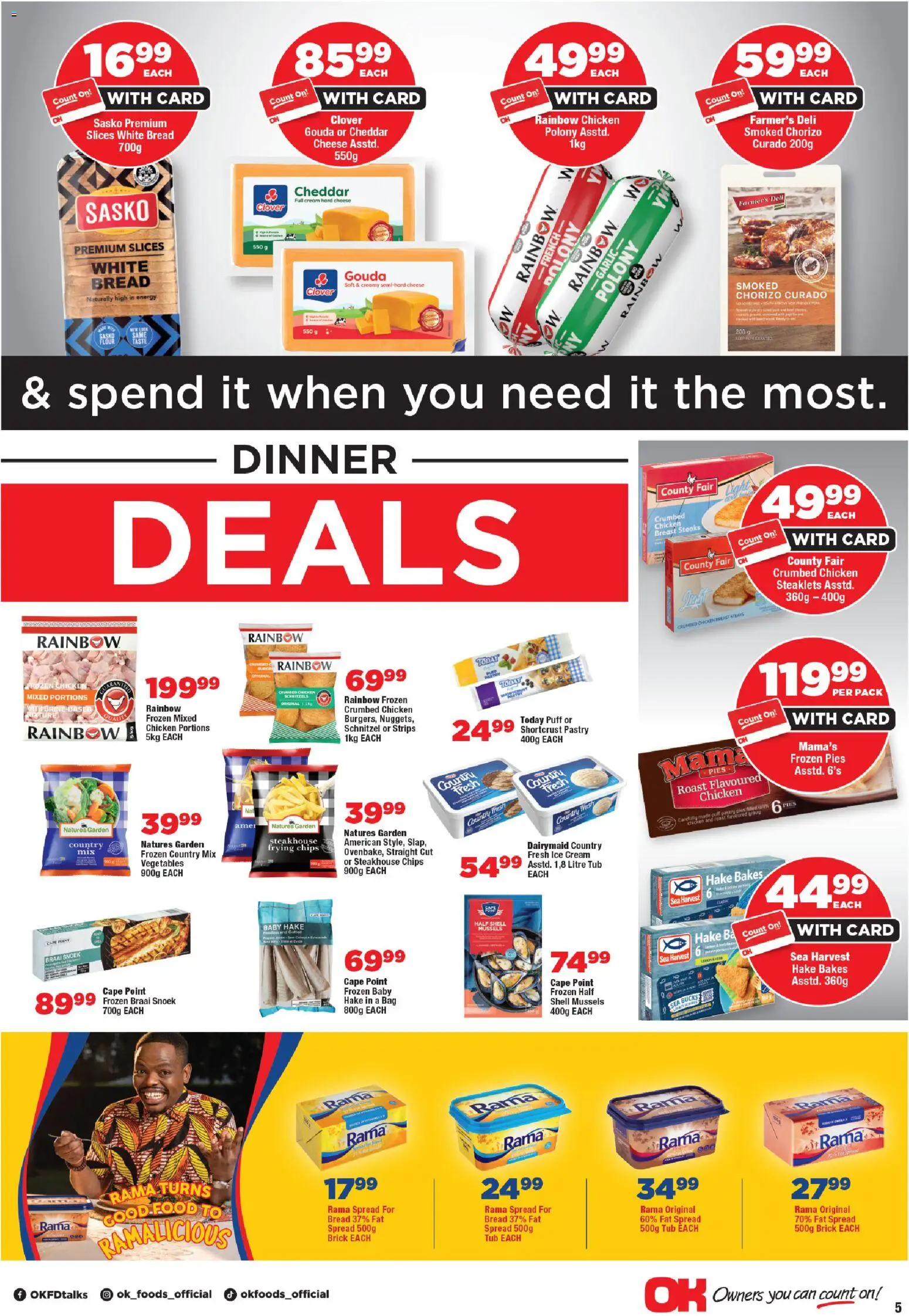 New OK Foods catalogue – valid from 21.01.2026 | Page: 5 | Products: Bag, Bread, Polony, Garlic