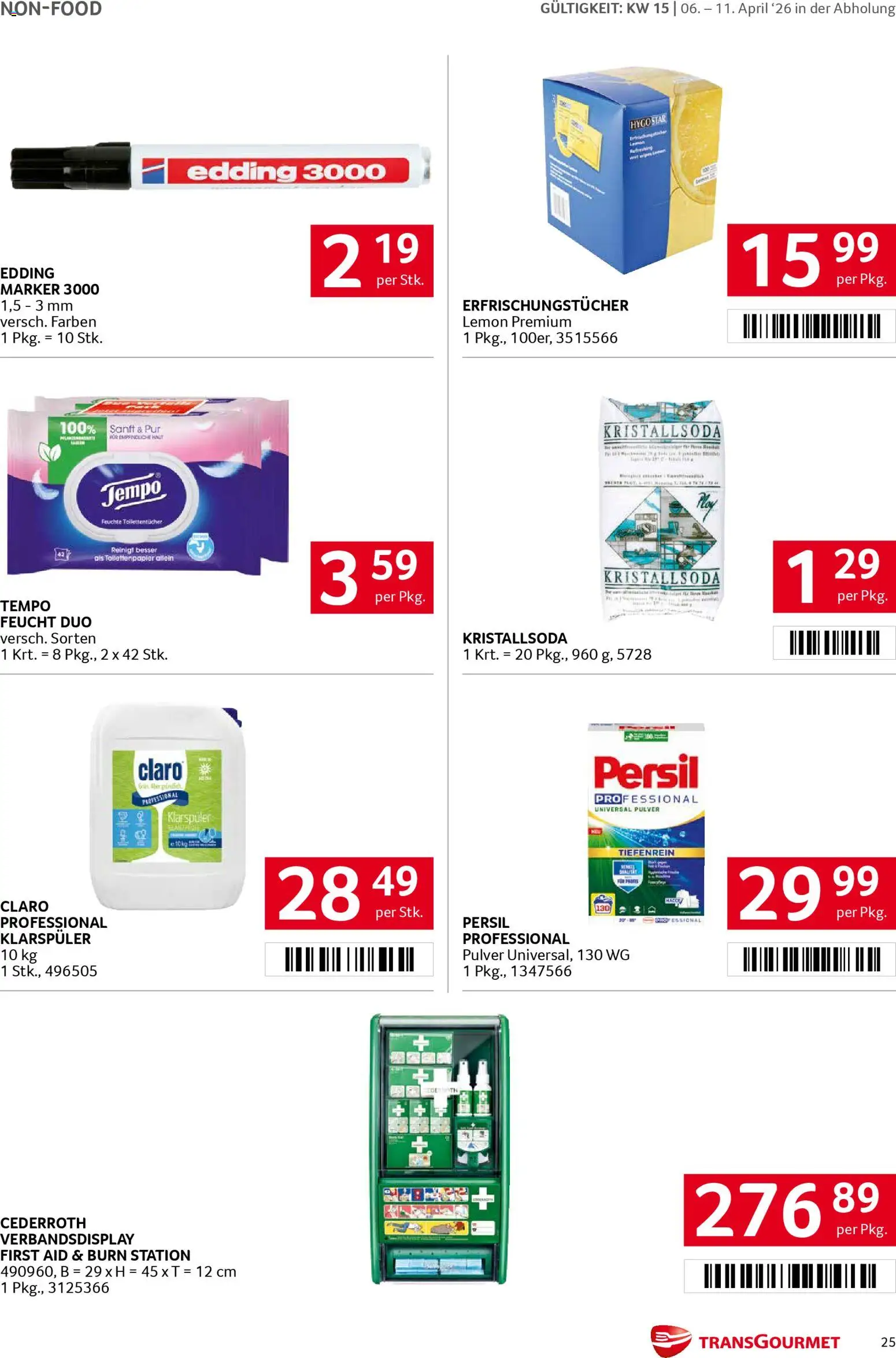 Transgourmet Flugblatt gültig ab 06.04.2026 | Seite: 25 | Produkte: Klarspüler