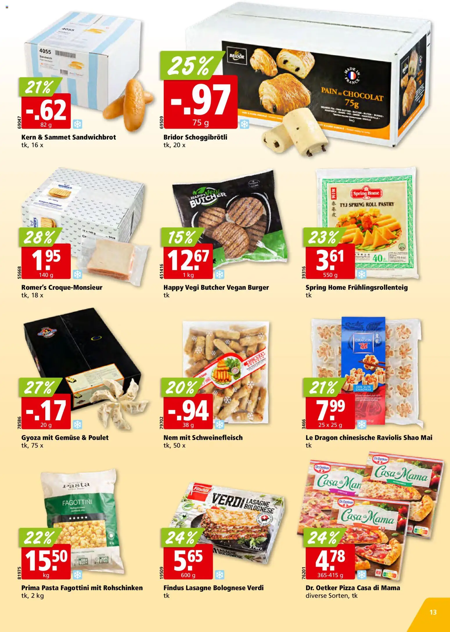 Aligro Aktionen – gültig ab 17.11.2025 | Seite: 13 | Produkte: Pizza, Schweinefleisch, Gemüse, Pasta