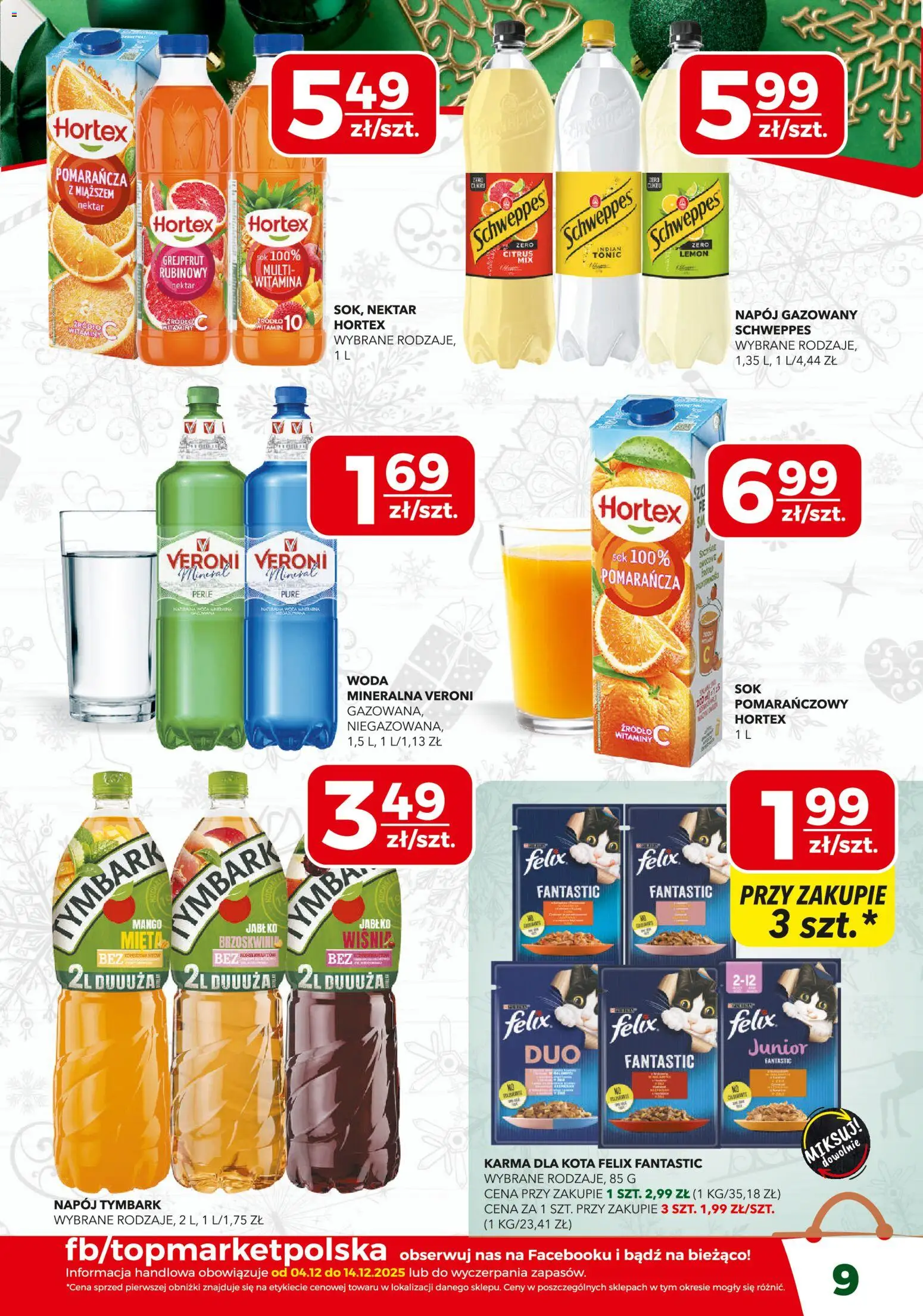 Top Market Gazetka od 04.12.2025 | Strona: 9 | Produkty: Mango, Karma dla kota, Grejpfrut, Woda