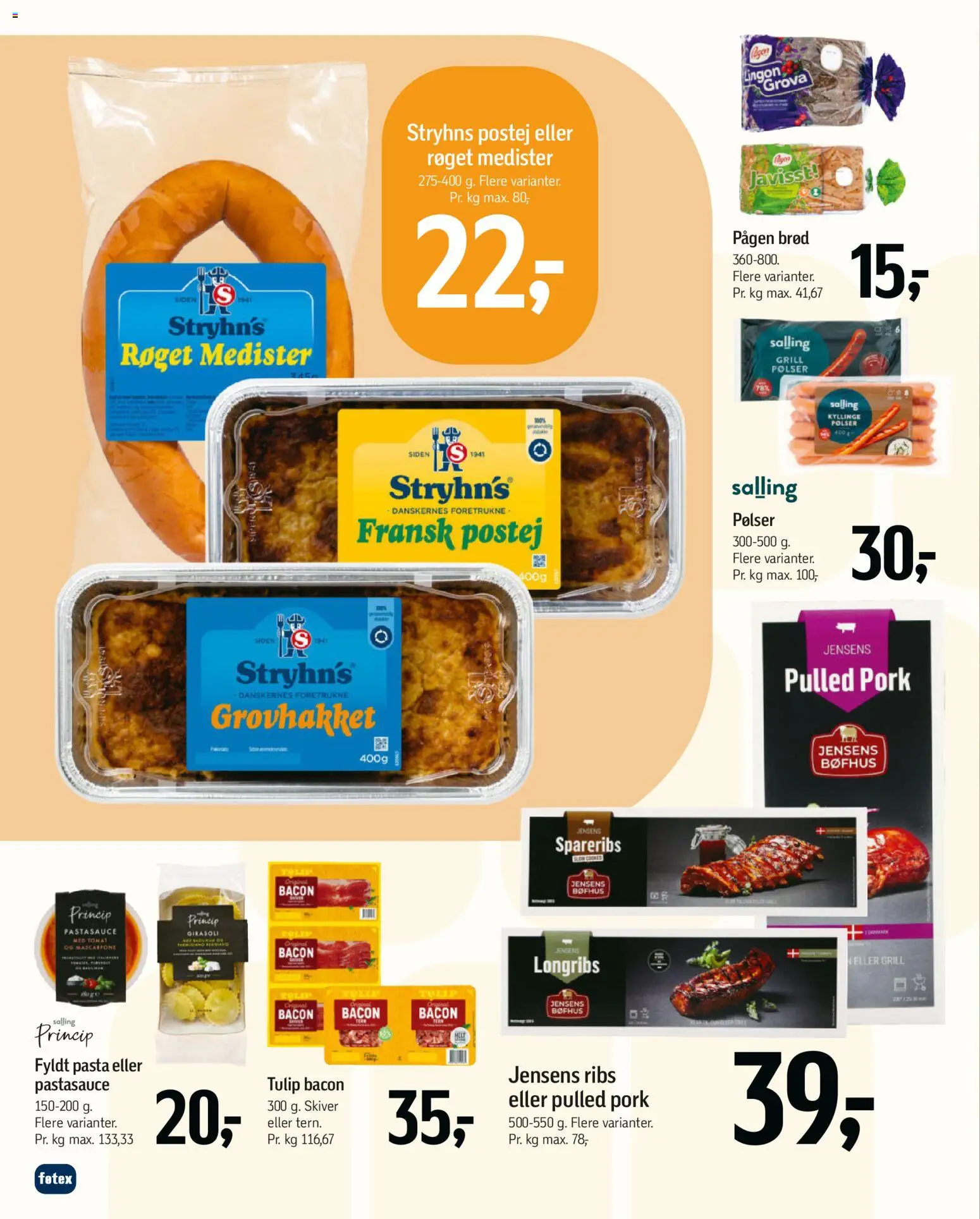 Føtex tilbudsavis – gyldig fra 27.02.2026 | Side: 32 | Produkter: Brød, Spareribs, Fyldt pasta, Pastasauce