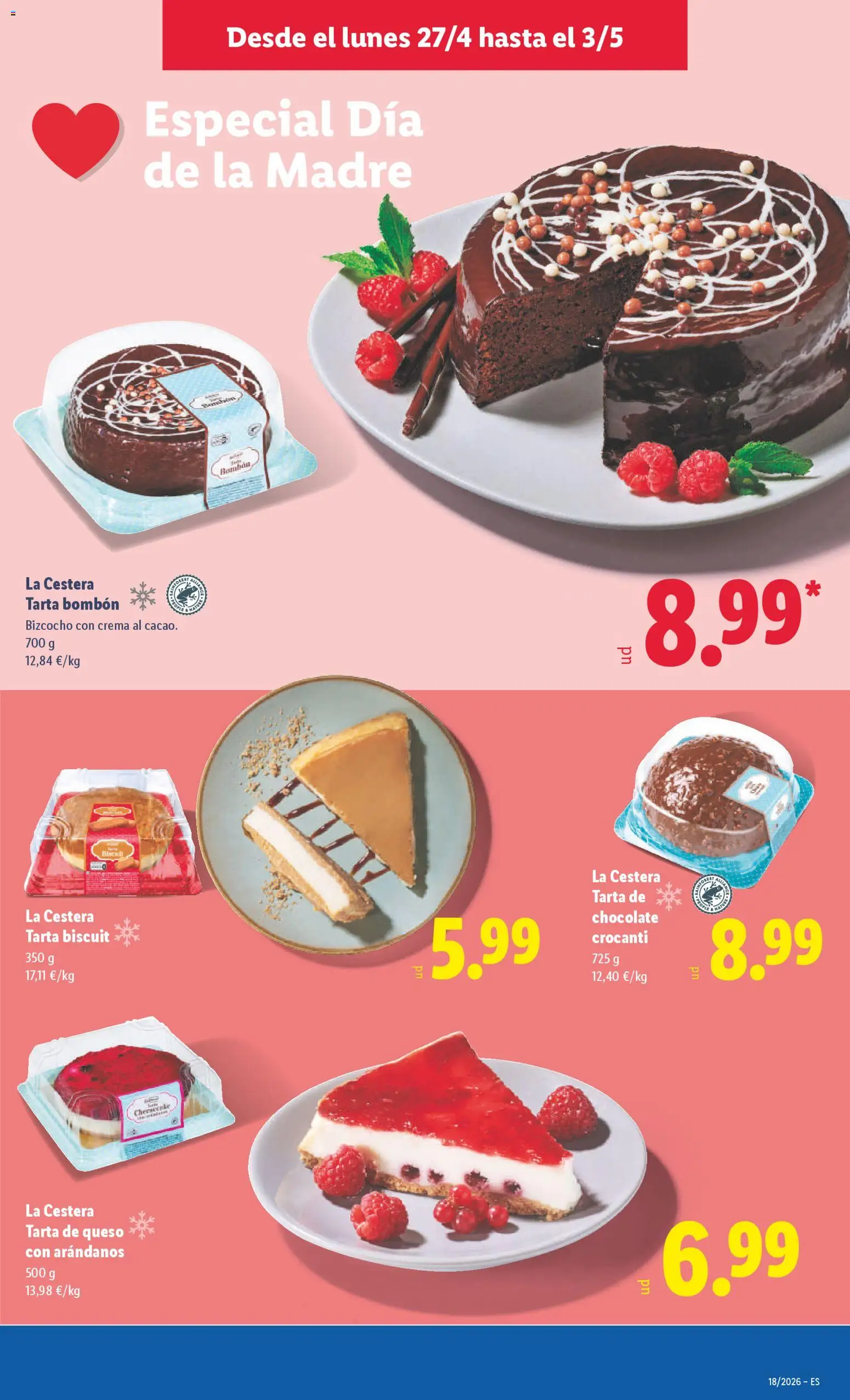 Lidl folleto │ válido desde el 27.04.2026 | Página: 21 | Productos: Queso, Chocolate, Crema, Bizcocho