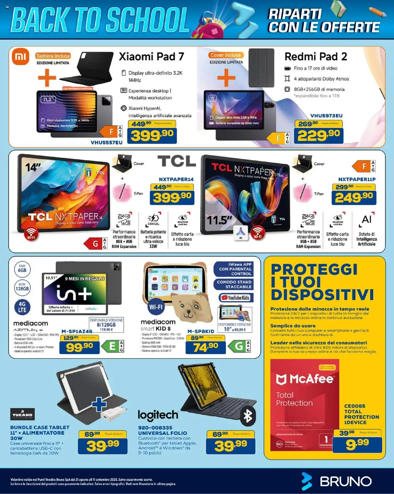 Volantino BRUNO del 21.08.2025 | Pagina: 11 | Prodotti: Smartphone, Tastiera, Video, Batteria