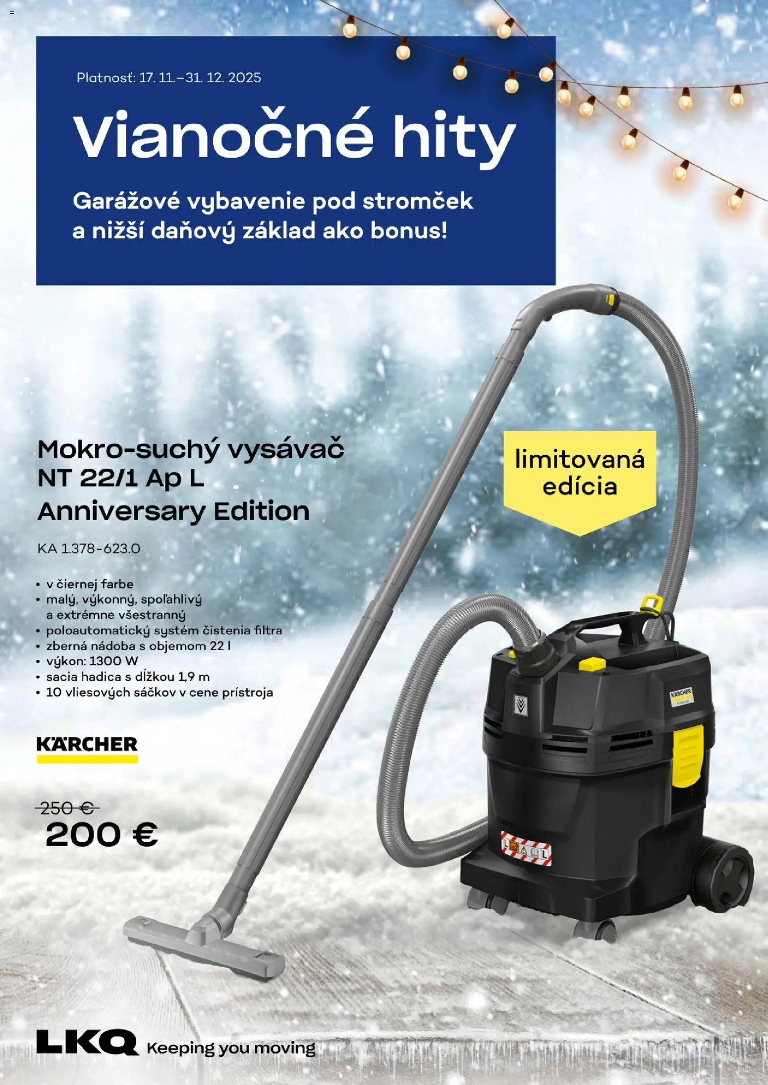 Nové Auto Kelly akcie – leták je platný od 17.11.2025 | Strana: 1 | Produkty: Vysávač, Kärcher