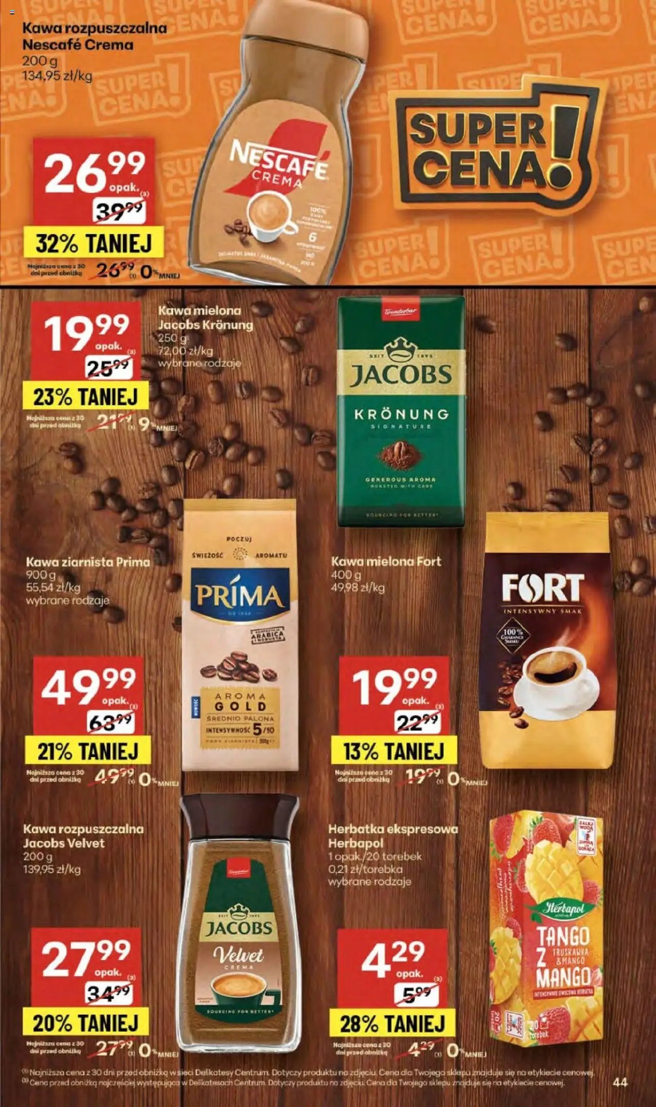 Delikatesy Centrum Gazetka od 02.10.2025 | Strona: 44 | Produkty: Nescafe, Kawa ziarnista, Kawa rozpuszczalna, Delikatesy