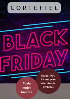 Vista previa Cortefiel Black Friday válido desde el 19.11.2025