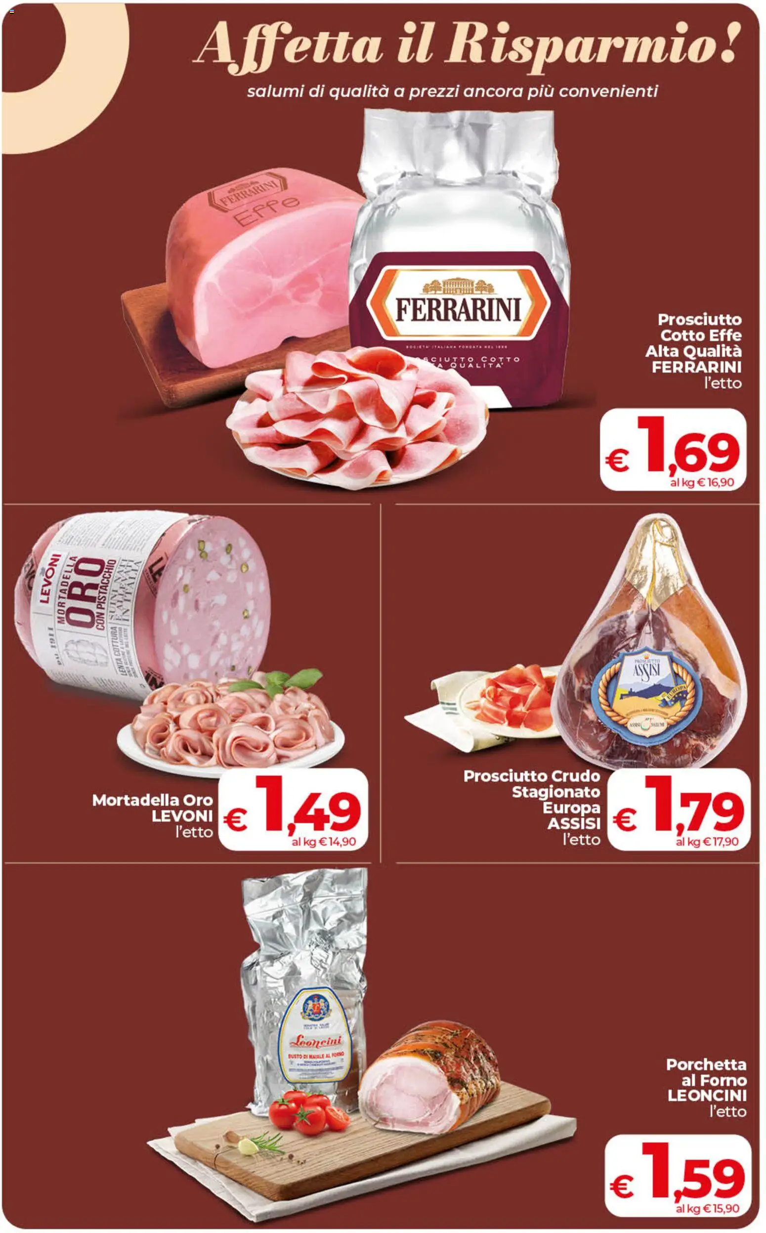 Volantino COOP del 24.02.2026 | Pagina: 12 | Prodotti: Porchetta, Prosciutto Cotto, Mortadella, Forno