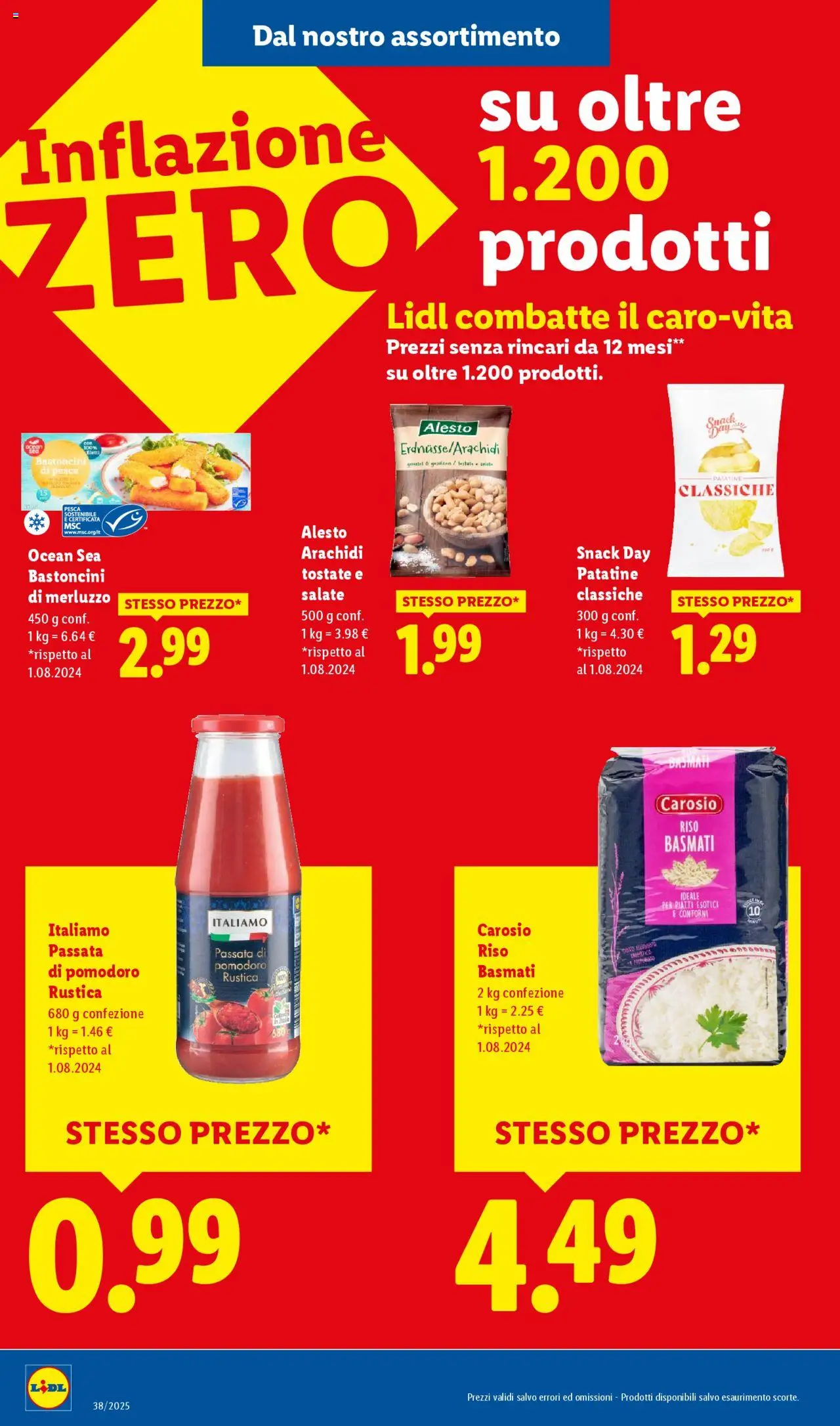 Volantino Lidl del 15.09.2025 | Pagina: 10 | Prodotti: Riso Basmati, Pesca, Passata di pomodoro, Arachidi