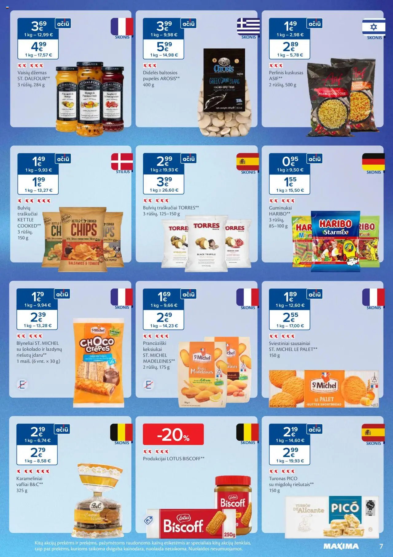 MAXIMA leidinys│galioja nuo 05.08.2025 | Puslapis: 7 | Prekių: Sausainiai, Vafliai, Guminukai, Traškučiai