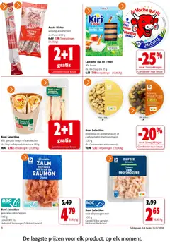 Colruyt folder / publicité - Voorbeeld van een folder van Colruyt, geldig van 08.04.2025 | Pagina: 8 | Producten: Zalm, Crème, Melk, Kaas
