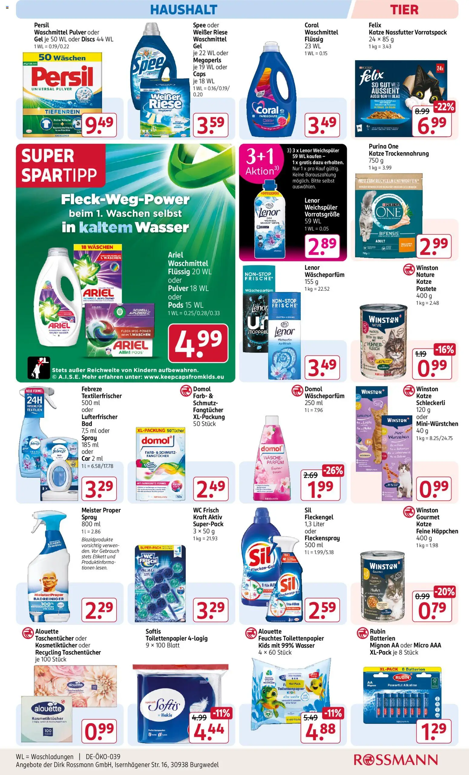 Rossmann - Black Friday – gültig ab 24.11.2025 | Seite: 13 | Produkte: Coral waschmittel, Wc frisch, Schinken, Persil