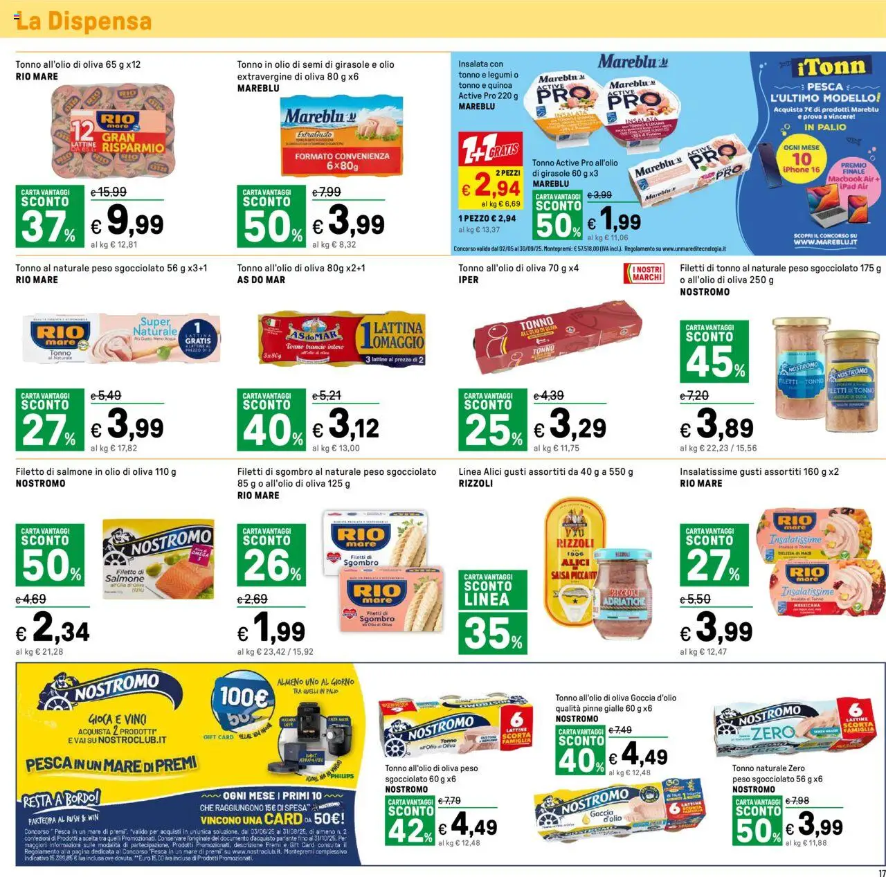 Volantino Iper del 13.06.2025 | Pagina: 17 | Prodotti: Macbook air, Vino, Tonno, Olio di semi di girasole