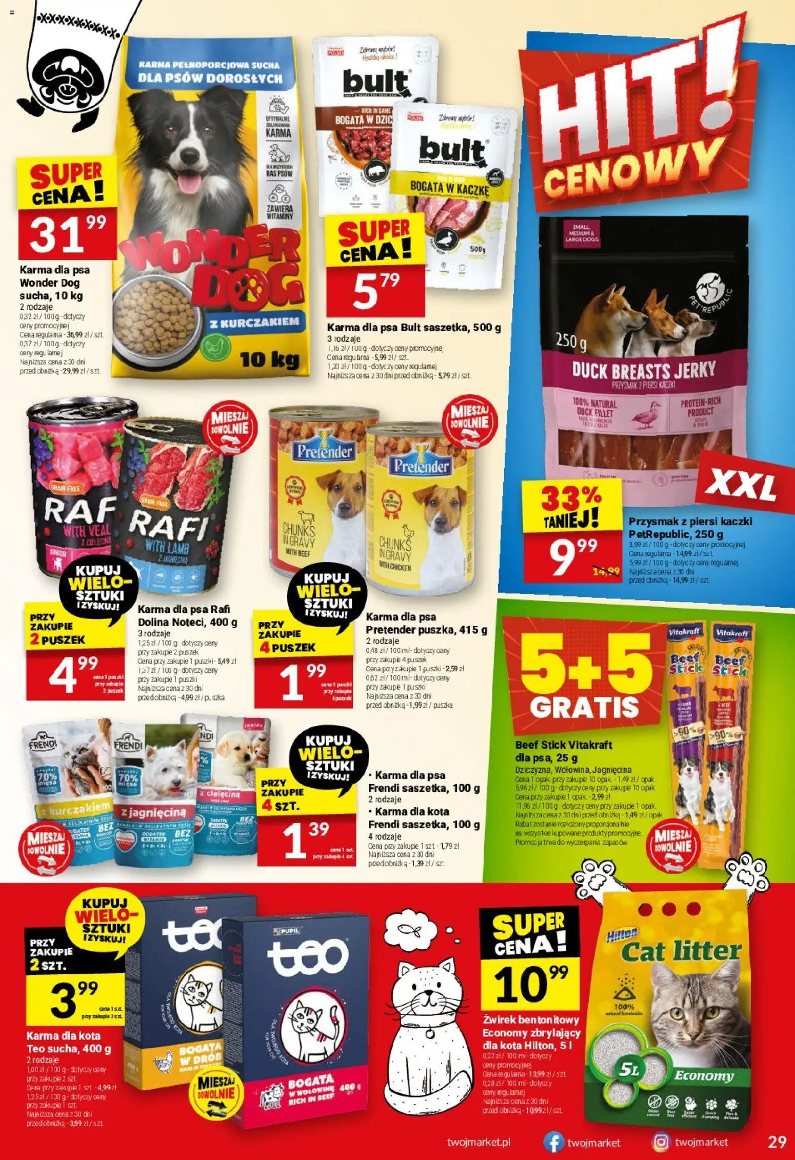 Twój Market Gazetka od 05.11.2025 | Strona: 29 | Produkty: Piersi, Jagnięcina, Karma dla kota, Karma dla psa