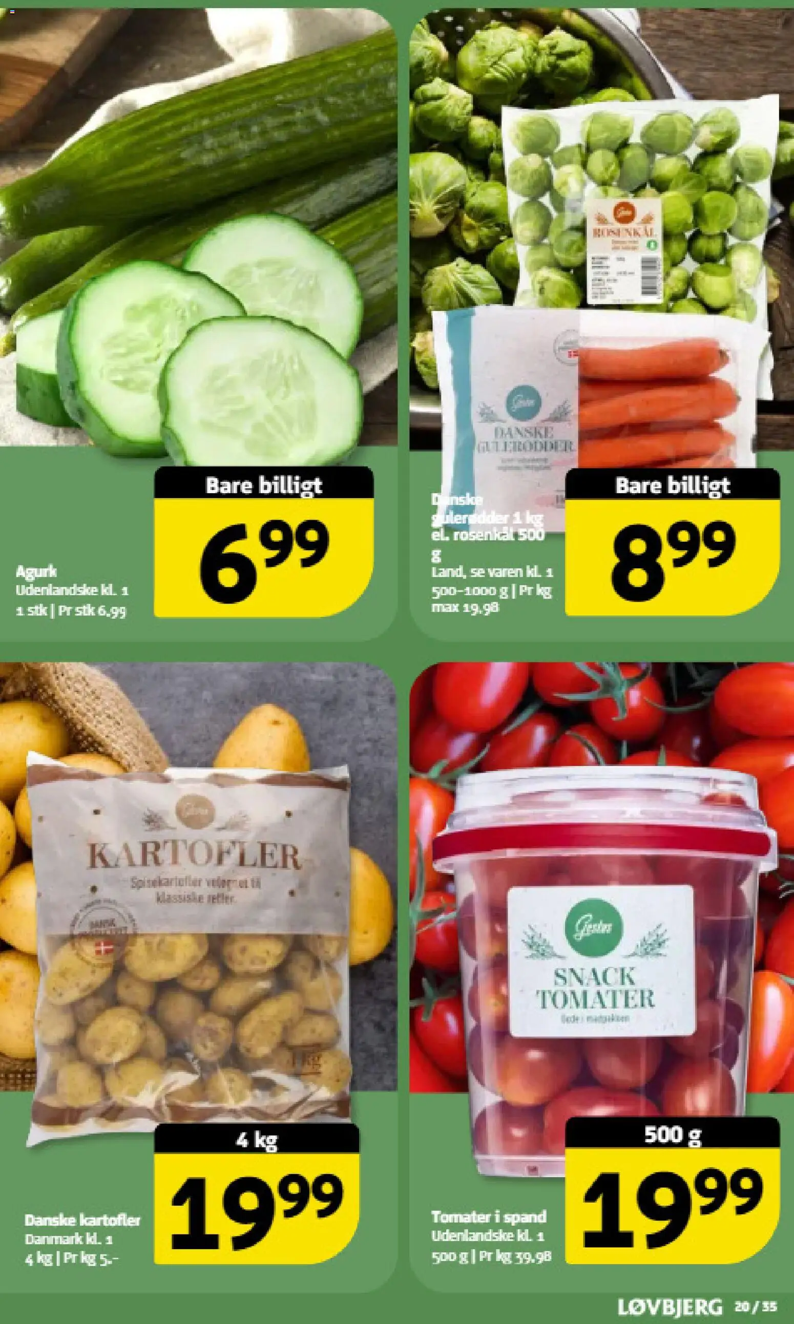Løvbjerg tilbudsavis – gyldig fra 02.01.2026 | Side: 20 | Produkter: Tomater, Gulerødder, Kartofler, Rosenkål
