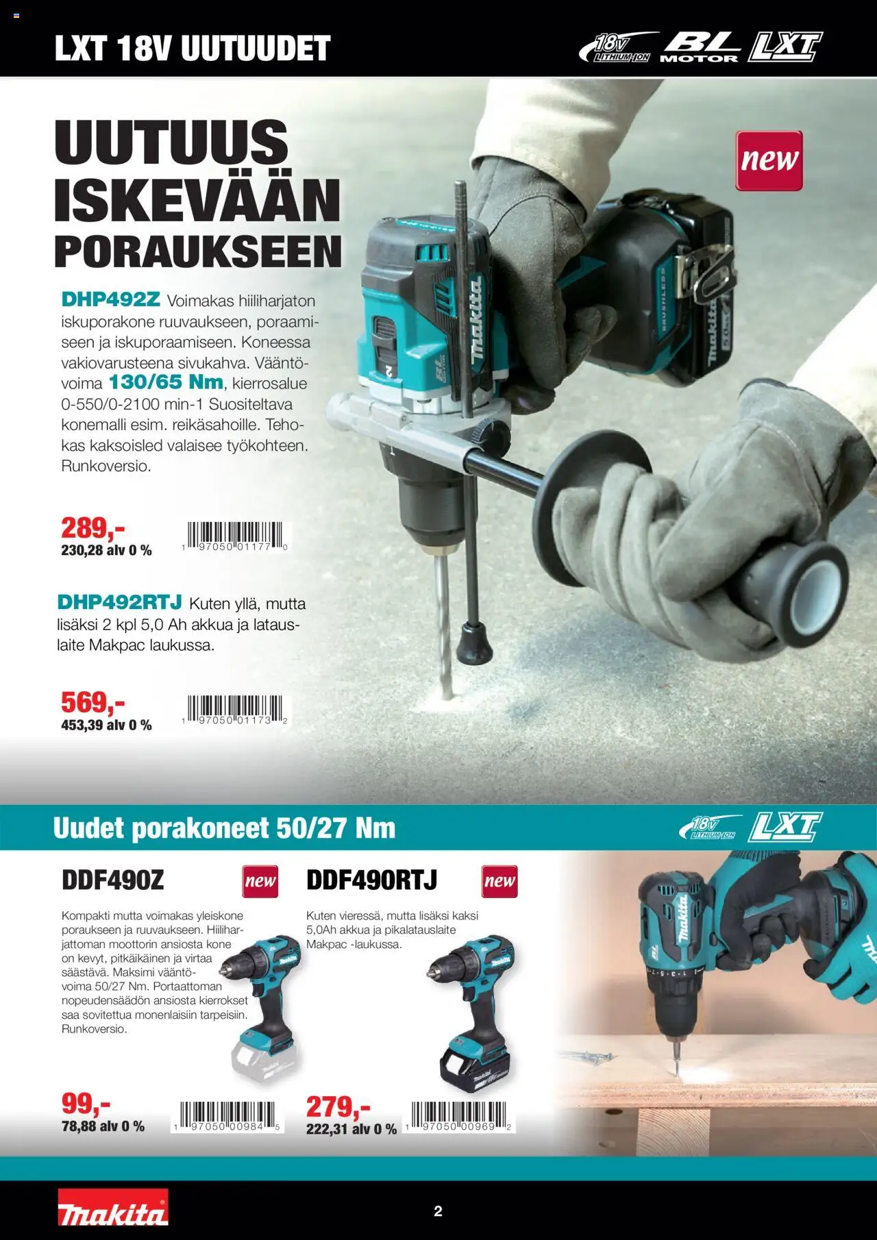 Makita tarjoukset – voimassa 01.10.2025 alkaen | Sivu: 2