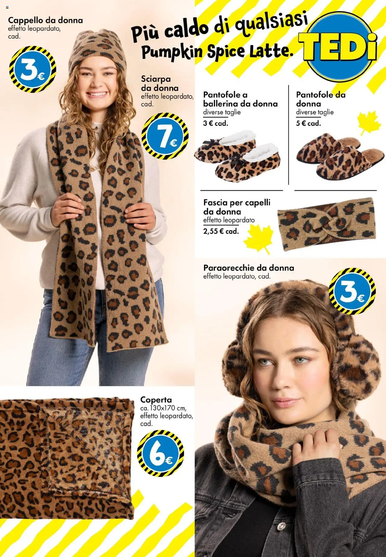 Volantino TEDi del 10.10.2025 | Pagina: 20 | Prodotti: Pantofole, Sciarpa, Cappello, Coperta