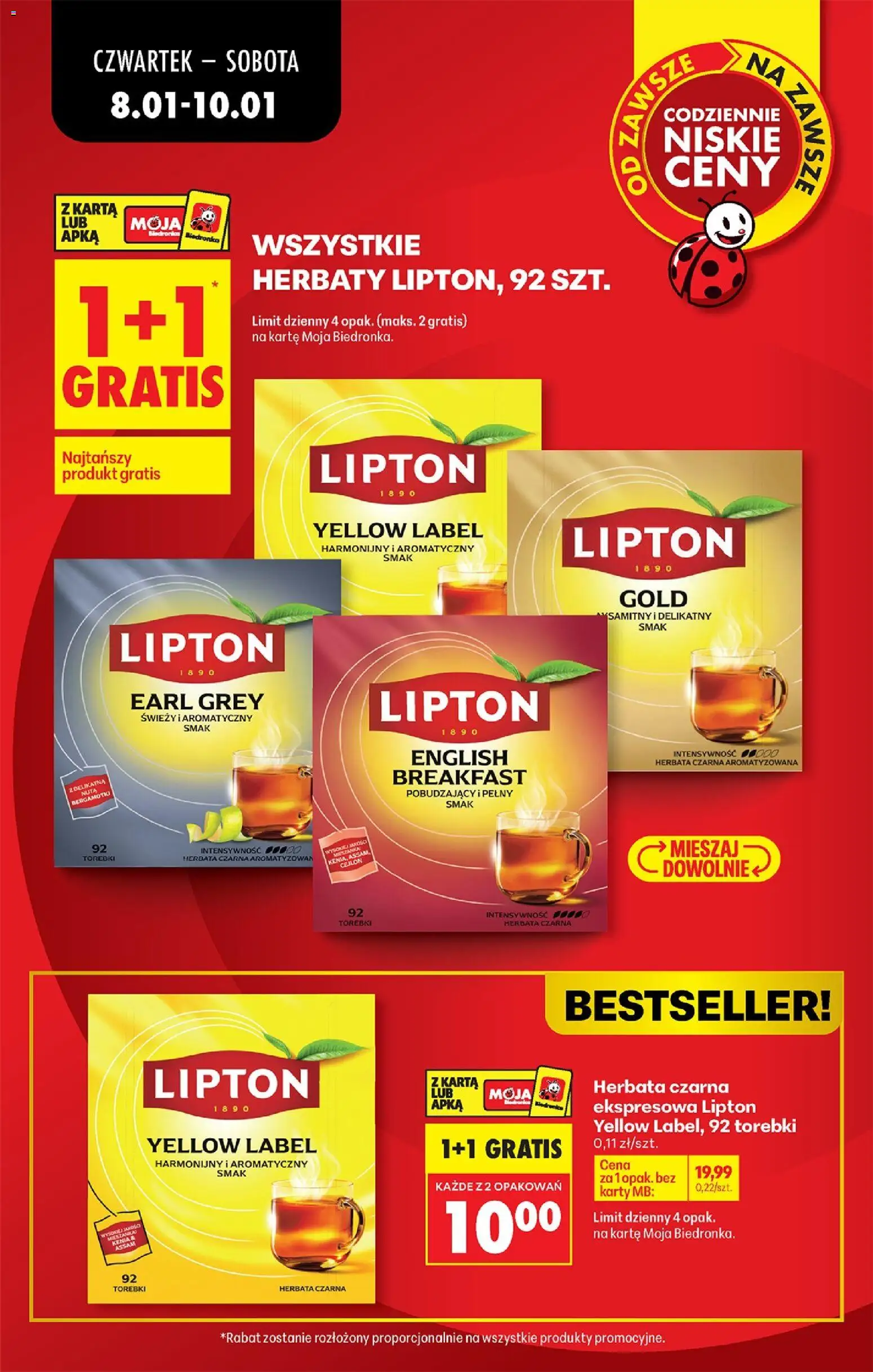 Biedronka gazetka - Oferta w tym tygodniu od 08.01.2026 | Strona: 11 | Produkty: Karta, Herbata, Torebki