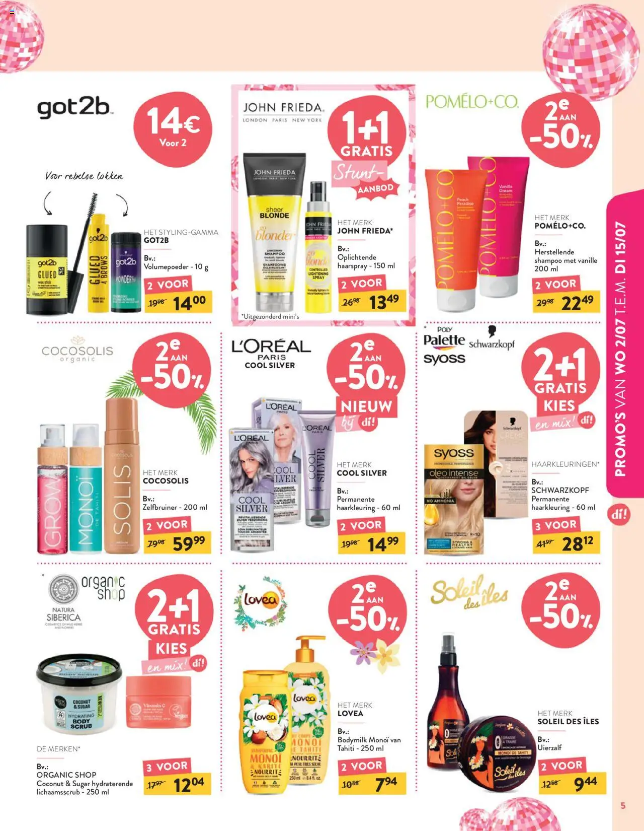  | Pagina: 5 | Producten: Shampoo, Haarspray, Crème