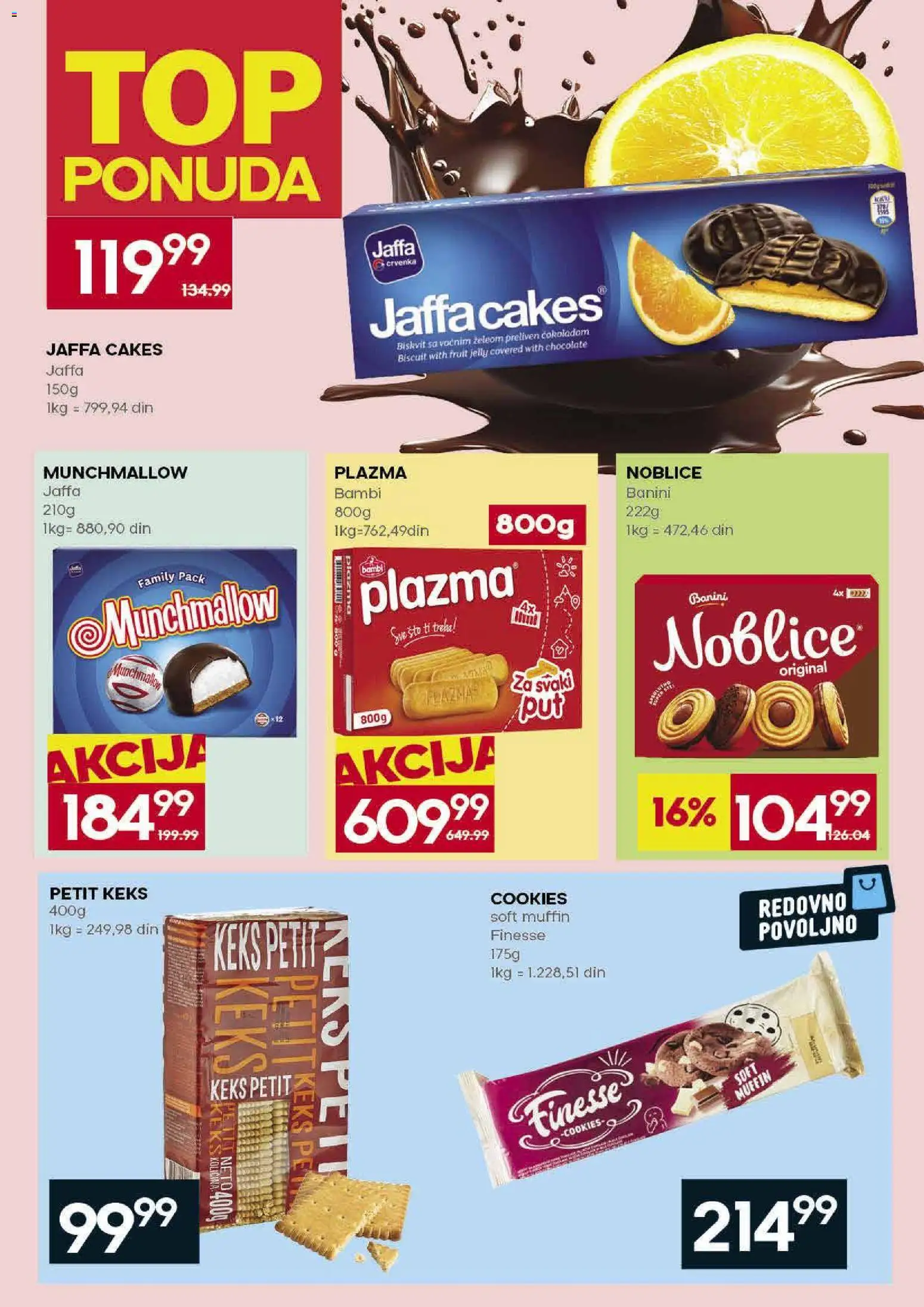 Roda katalog - važi od 23.04.2026 | Strana: 22 | Proizvode: Keks, Munchmallow, Sto, Noblice