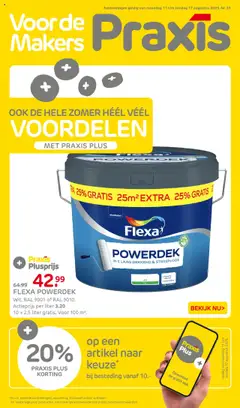Praxis - Folder - Voorbeeld van een folder van Praxis, geldig van 11.08.2025