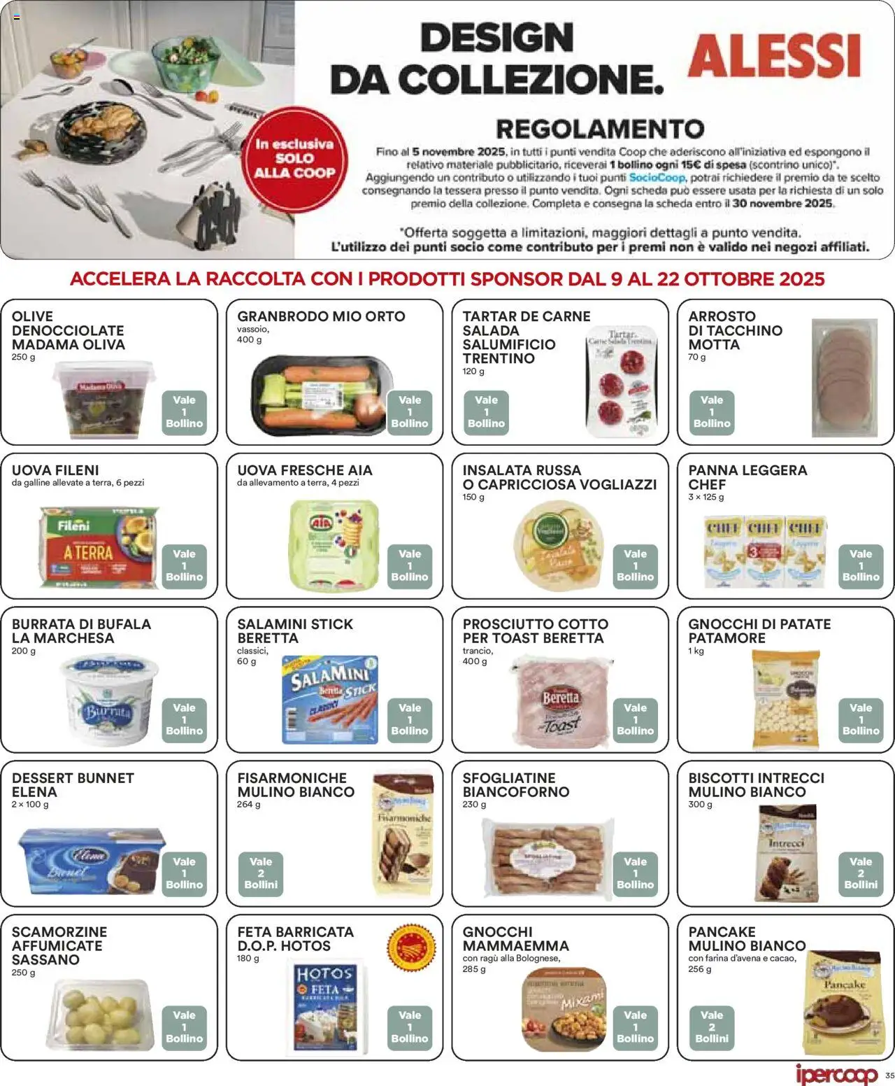 Volantino Ipercoop del 09.10.2025 | Pagina: 35 | Prodotti: Uova, Insalata, Farina, Gnocchi