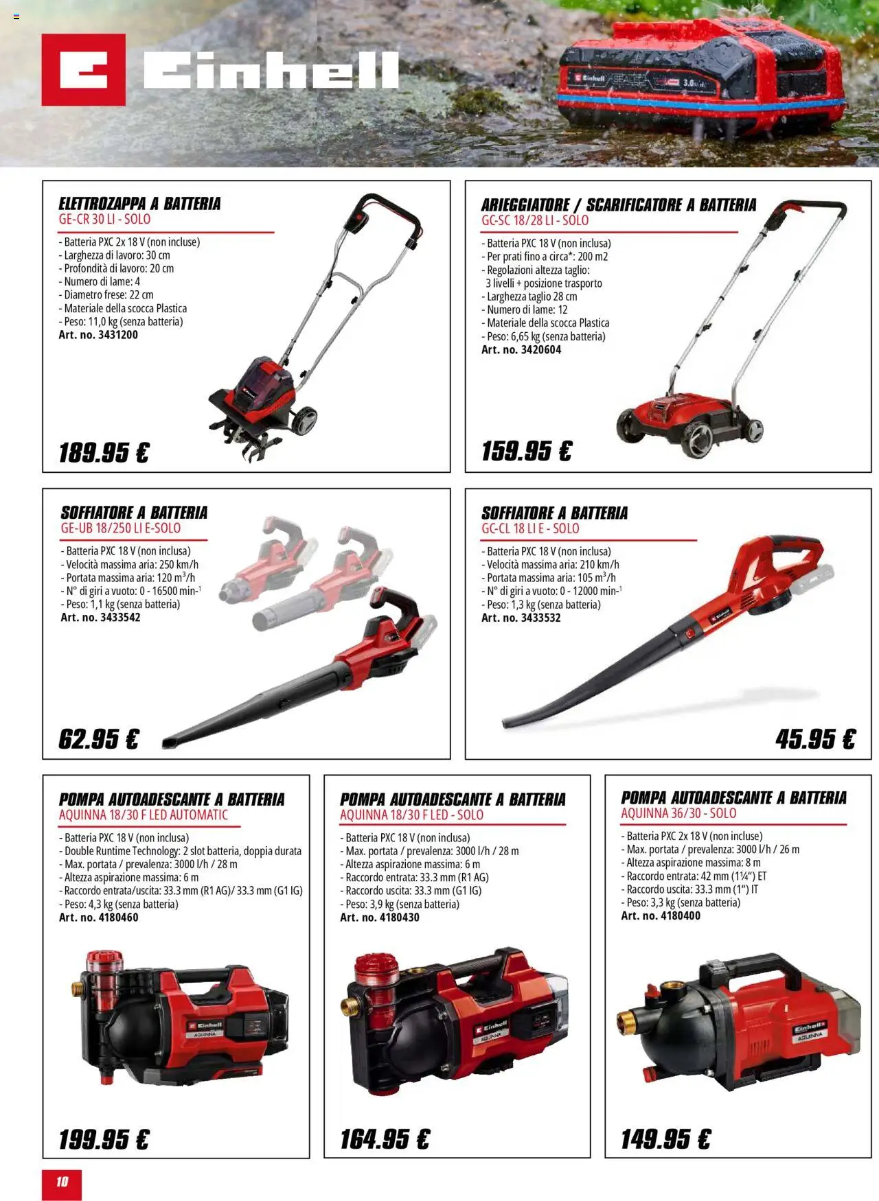 Volantino Einhell del 01.10.2025 | Pagina: 10 | Prodotti: Batteria