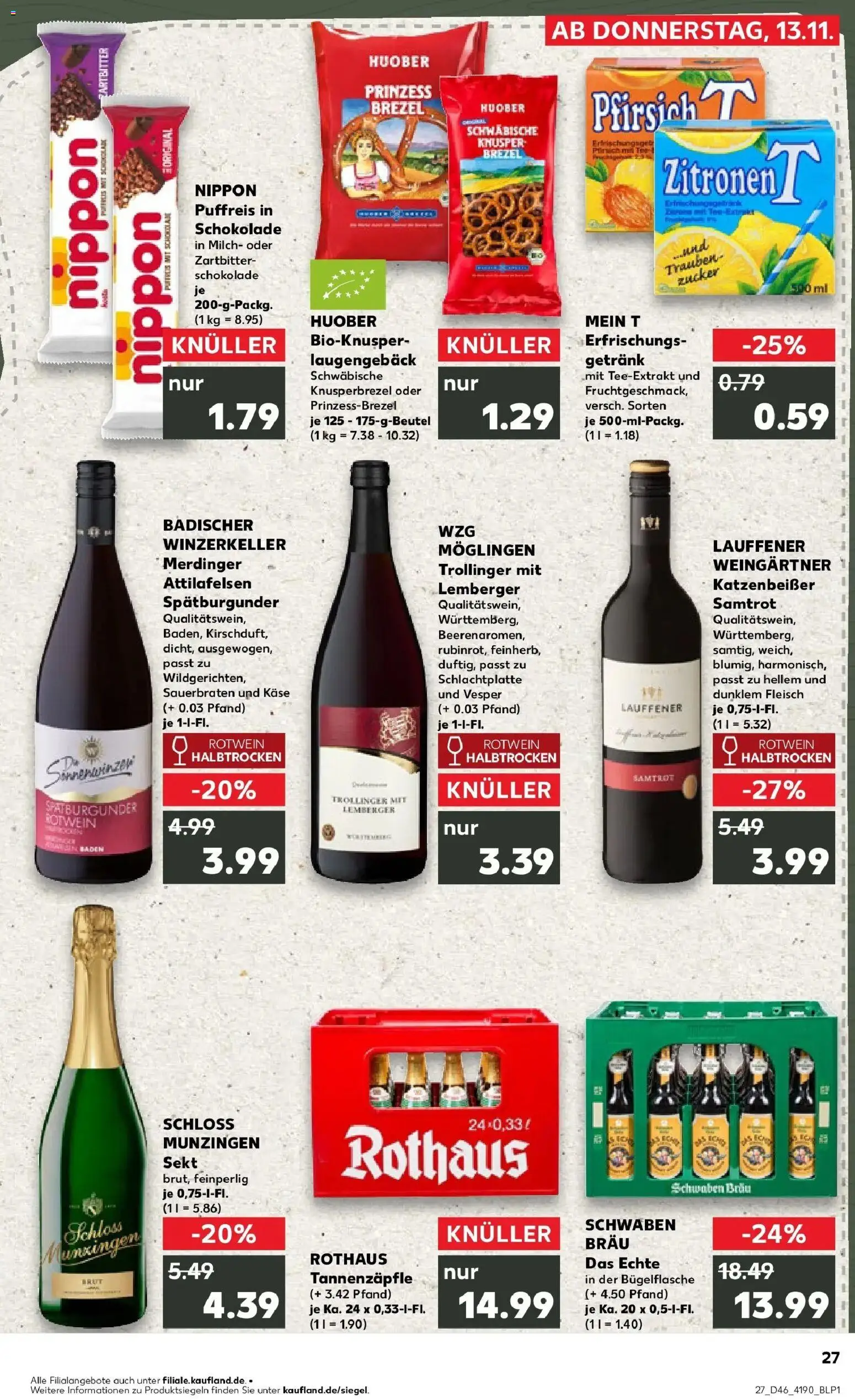 Kaufland prospekt Bühl	 – gültig ab 13.11.2025 | Seite: 27 | Produkte: Trauben, Pfirsich, Fleisch, Zitronen