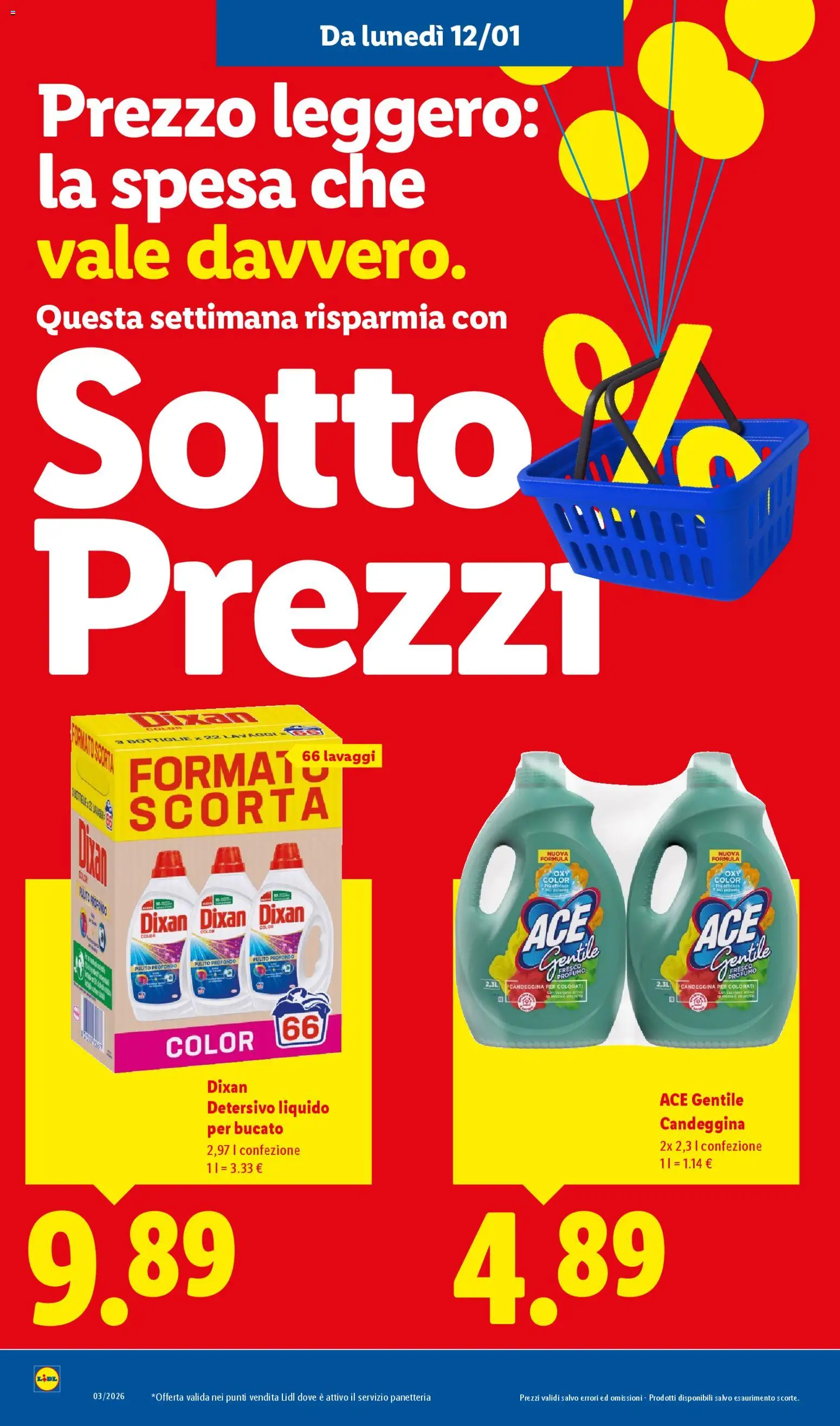 Volantino Lidl del 12.01.2026 | Pagina: 8 | Prodotti: Candeggina, Profumo