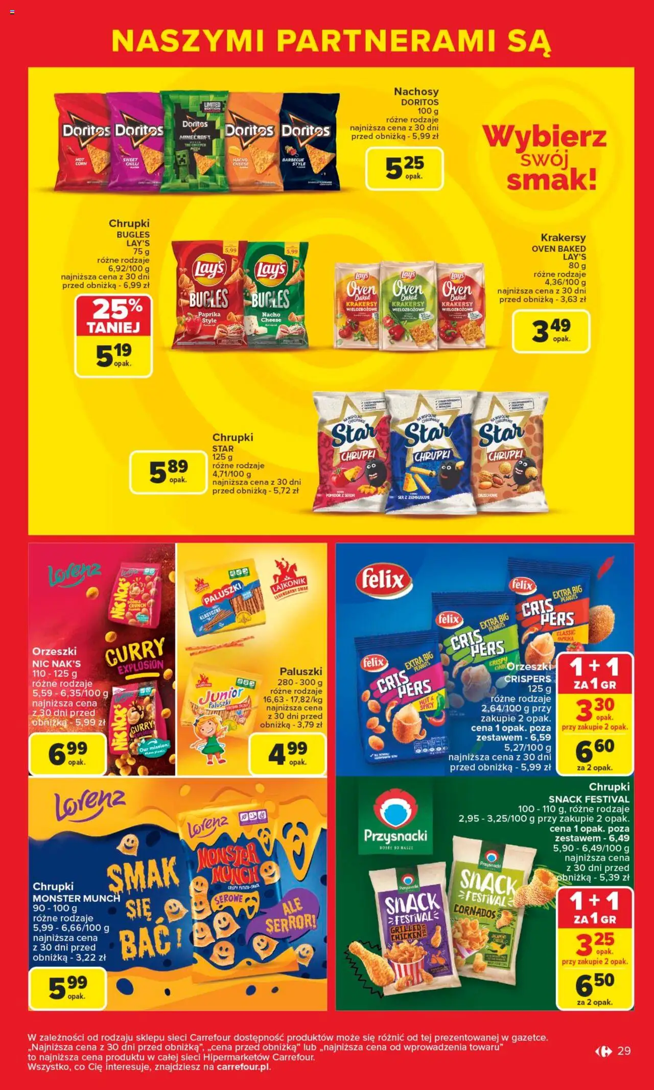 Carrefour Gazetka - Markowe okazje czekają od 09.06.2025 | Strona: 29 | Produkty: Curry, Lays, Paluszki, Krakersy