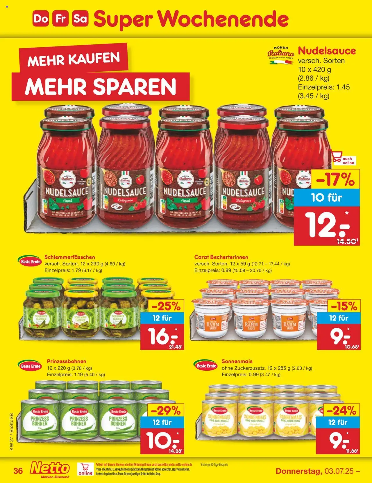 Netto Marken-Discount Prospekt 	 - gültig ab dem 30.06.2025 | Seite: 52 | Produkte: Pasta