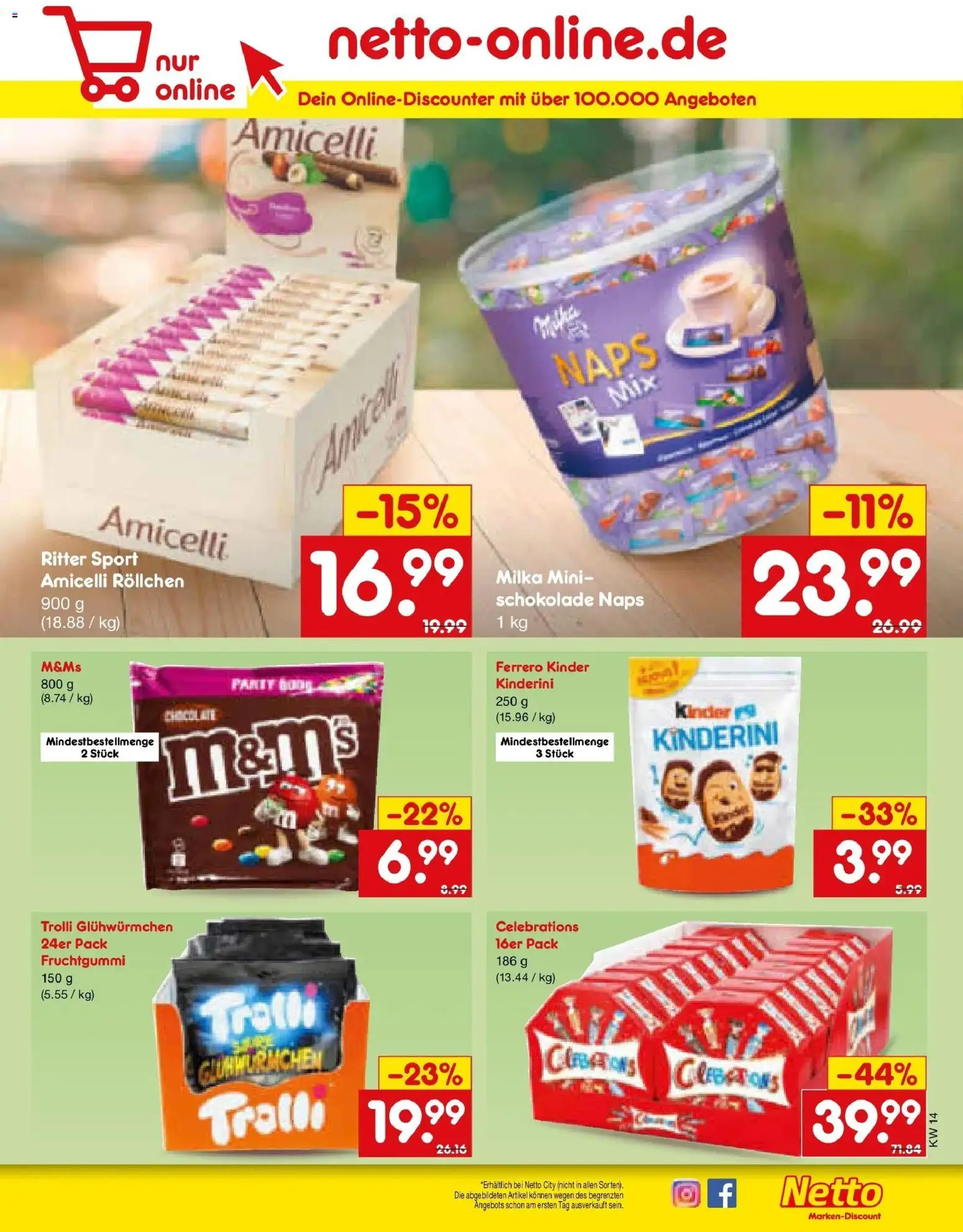 Netto Marken-Discount Prospekt Wuppertal	 – gültig ab 29.03.2026 | Seite: 23 | Produkte: Schokolade, Ritter sport, Milka, Celebrations