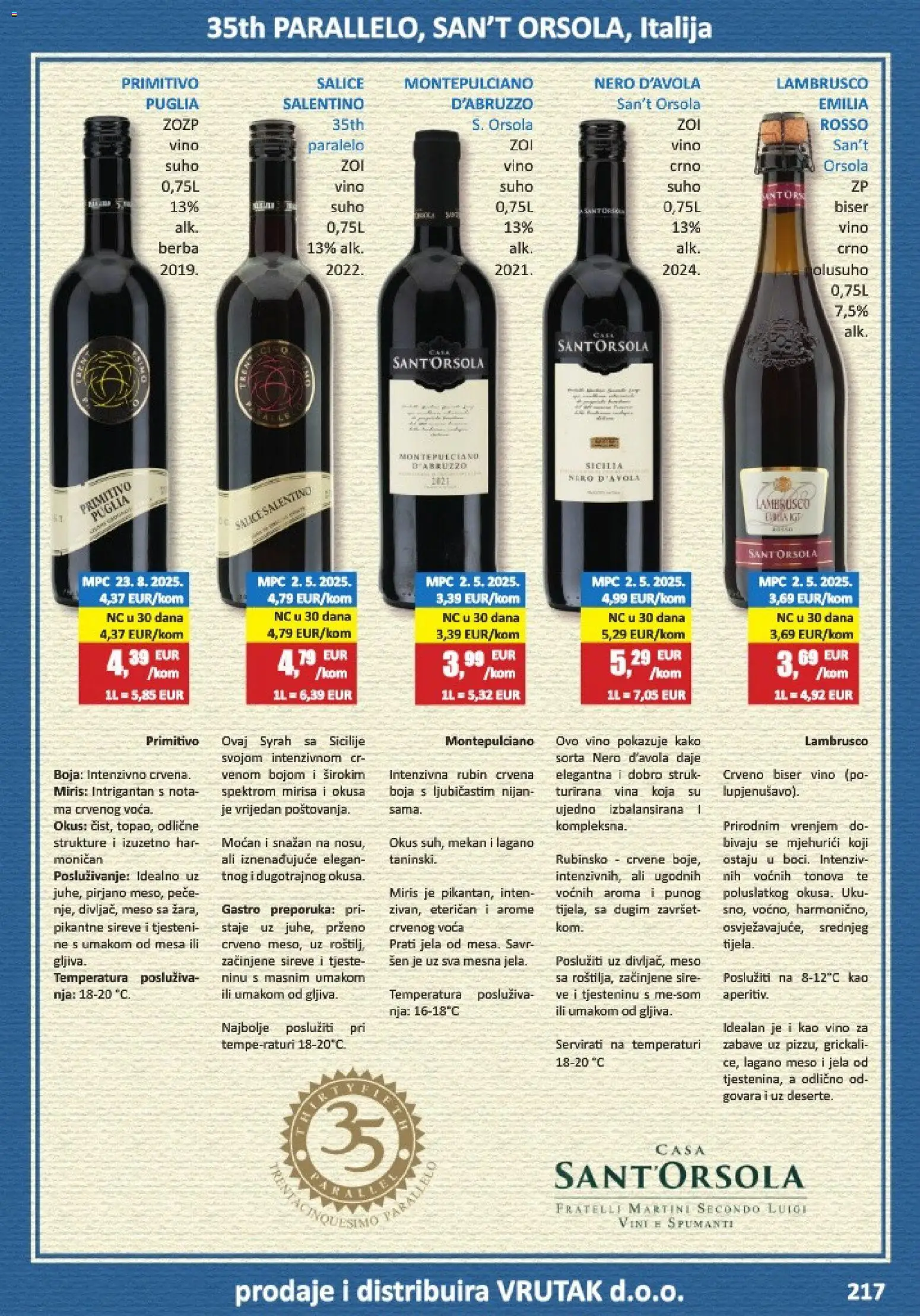 Vrutak katalog | vrijedi od 01.11.2025 | Stranica: 217 | Proizvodi: Miris, Meso, Vino