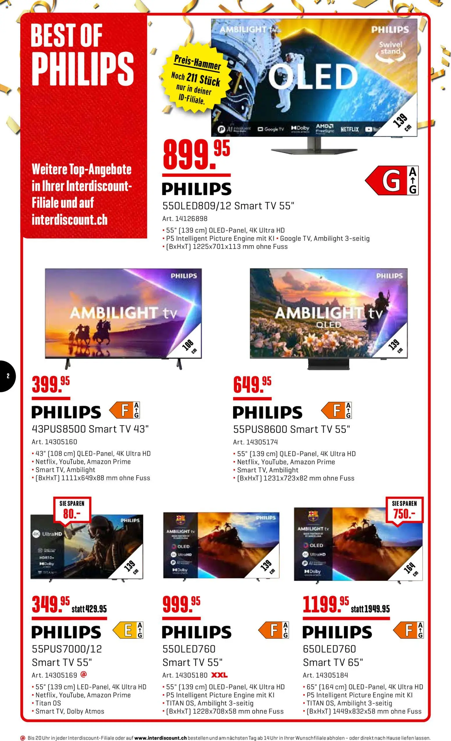 Interdiscount Aktionen – gültig ab 10.11.2025 | Seite: 2 | Produkte: TV, Philips