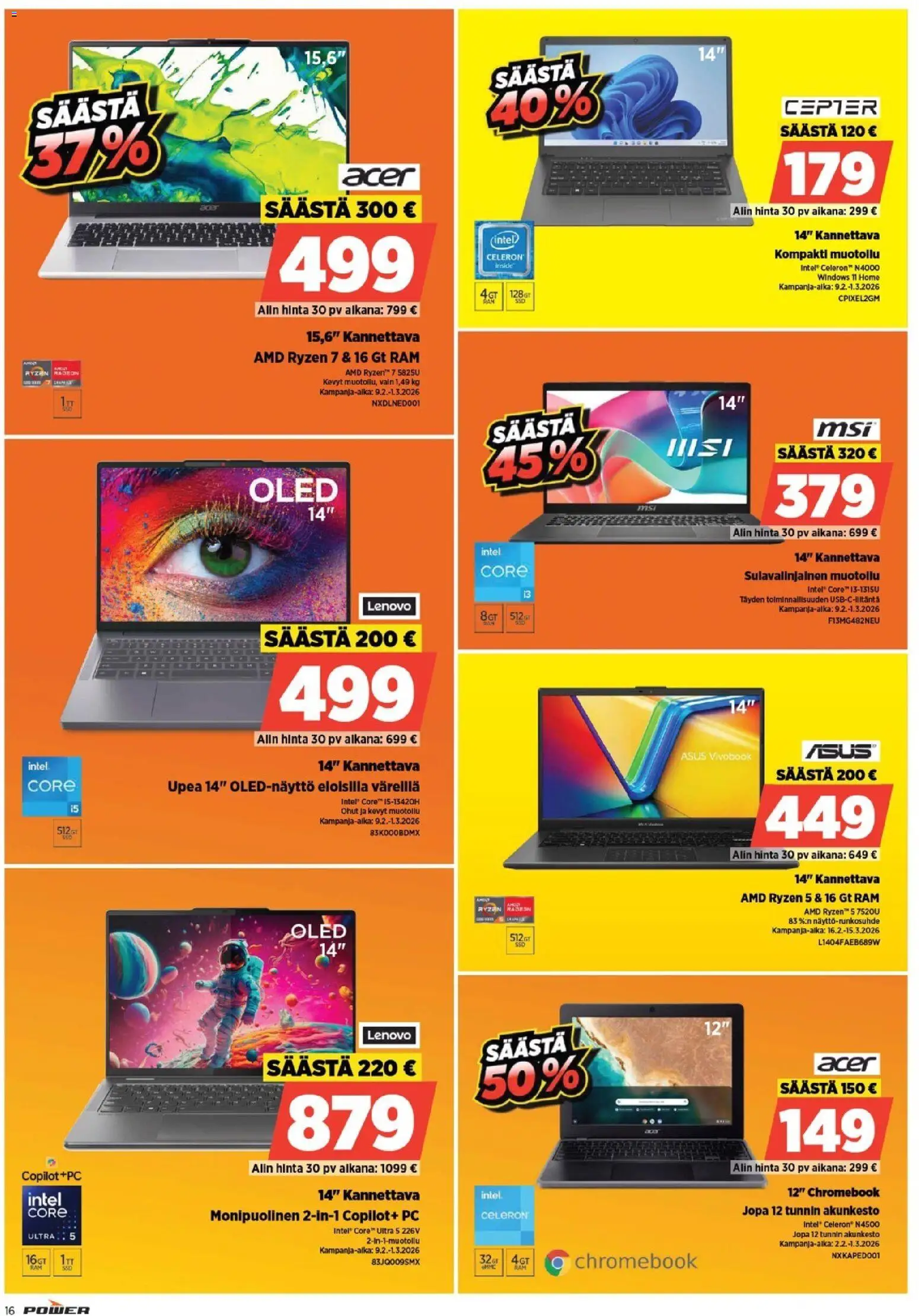 Power - POWER HINTAAN Viikon mainoslehti – voimassa 21.03.2026 alkaen | Sivu: 16 | Tuotteet: PC