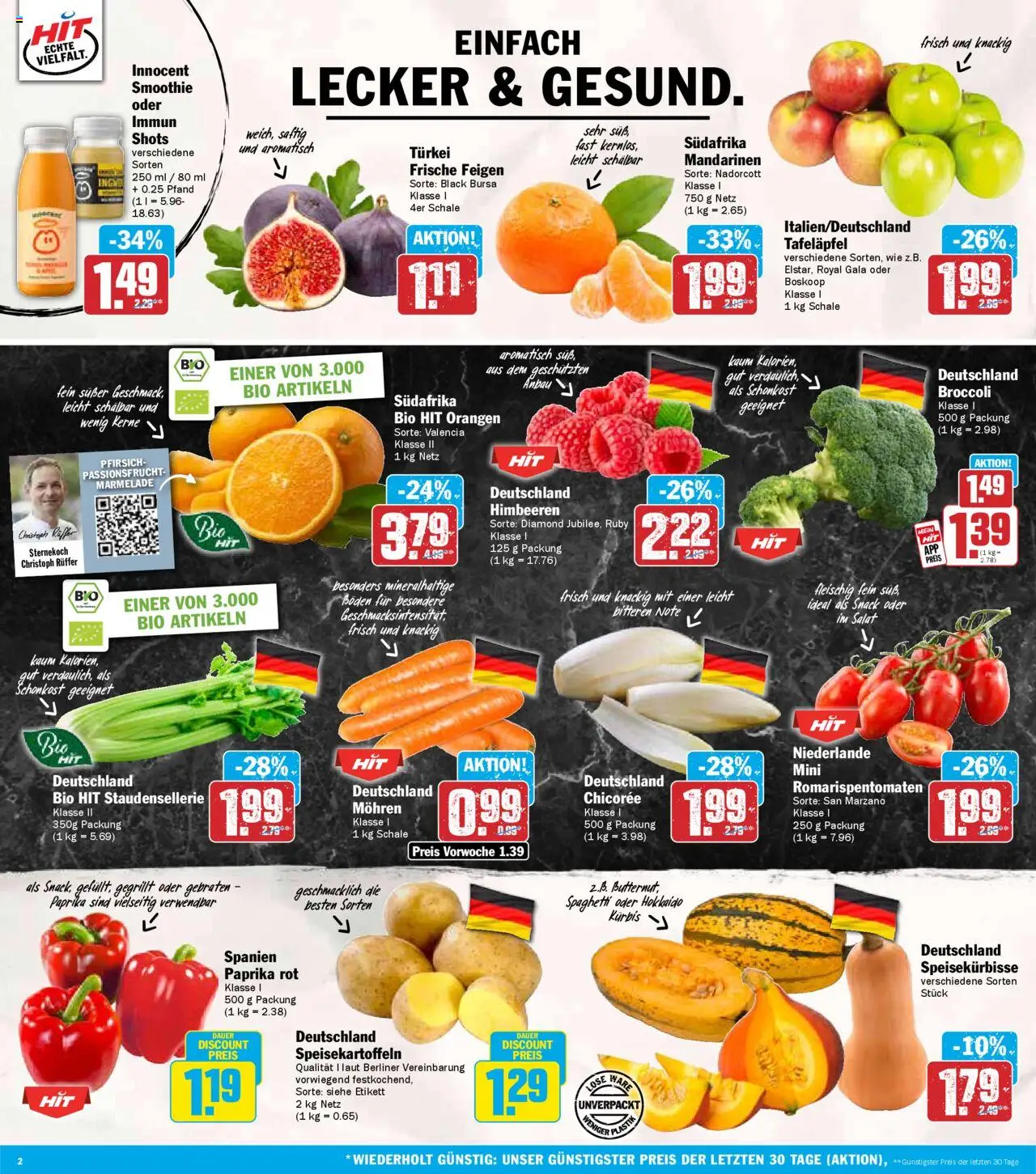 HIT - Baden-Württemberg – gültig ab 22.09.2025 | Seite: 2 | Produkte: Berliner, Himbeeren, Mohren, Salat