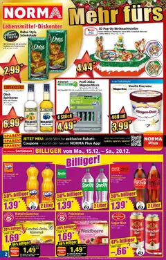 Norma Flugblatt ab 15.12.2025 gültig | Seite: 2 | Produkte: Obst, Zucker, Schokolade, Bier