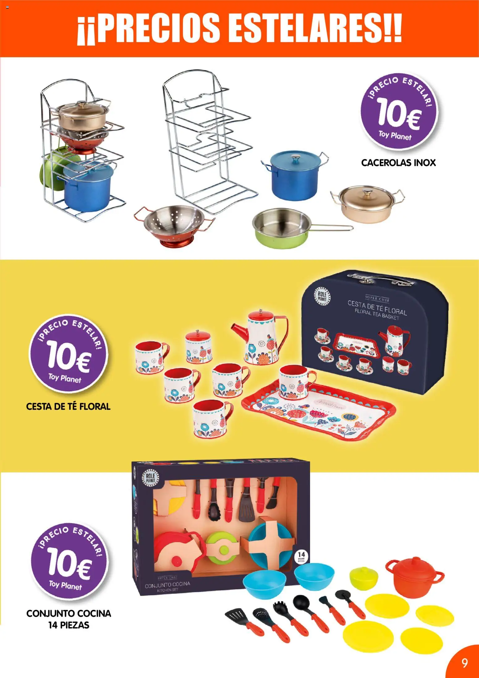 Toy Planet catálogo Precios Estelares │ válido desde el 22.04.2026 | Página: 9 | Productos: Té, Cocina, Cesta